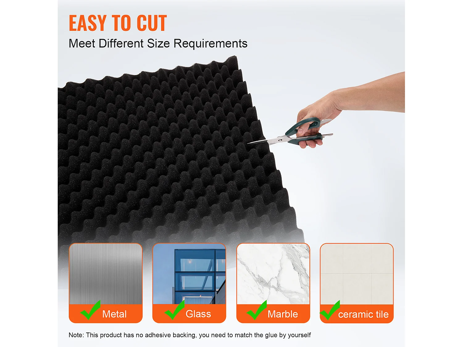 Panneaux en Mousse Acoustique SucceBuy Panneaux en Mousse Acoustique, Lot de 4, 121.92 x 60.96 x 5.08 cm pour Studio