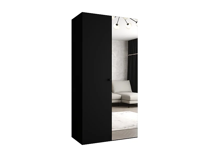 Drehtürenschrank Parma 2 202/100/52 2-türig (Schwarz)