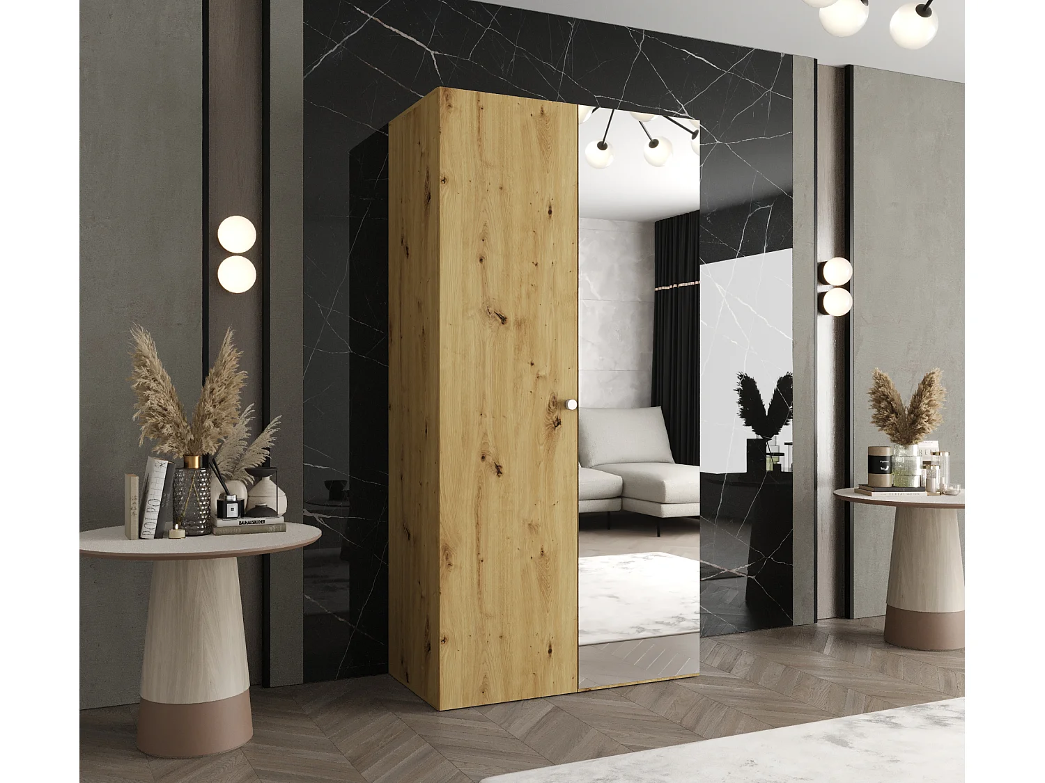 Armoire à portes battantes Parma 2 202/100/52 2 portes (Artisan)