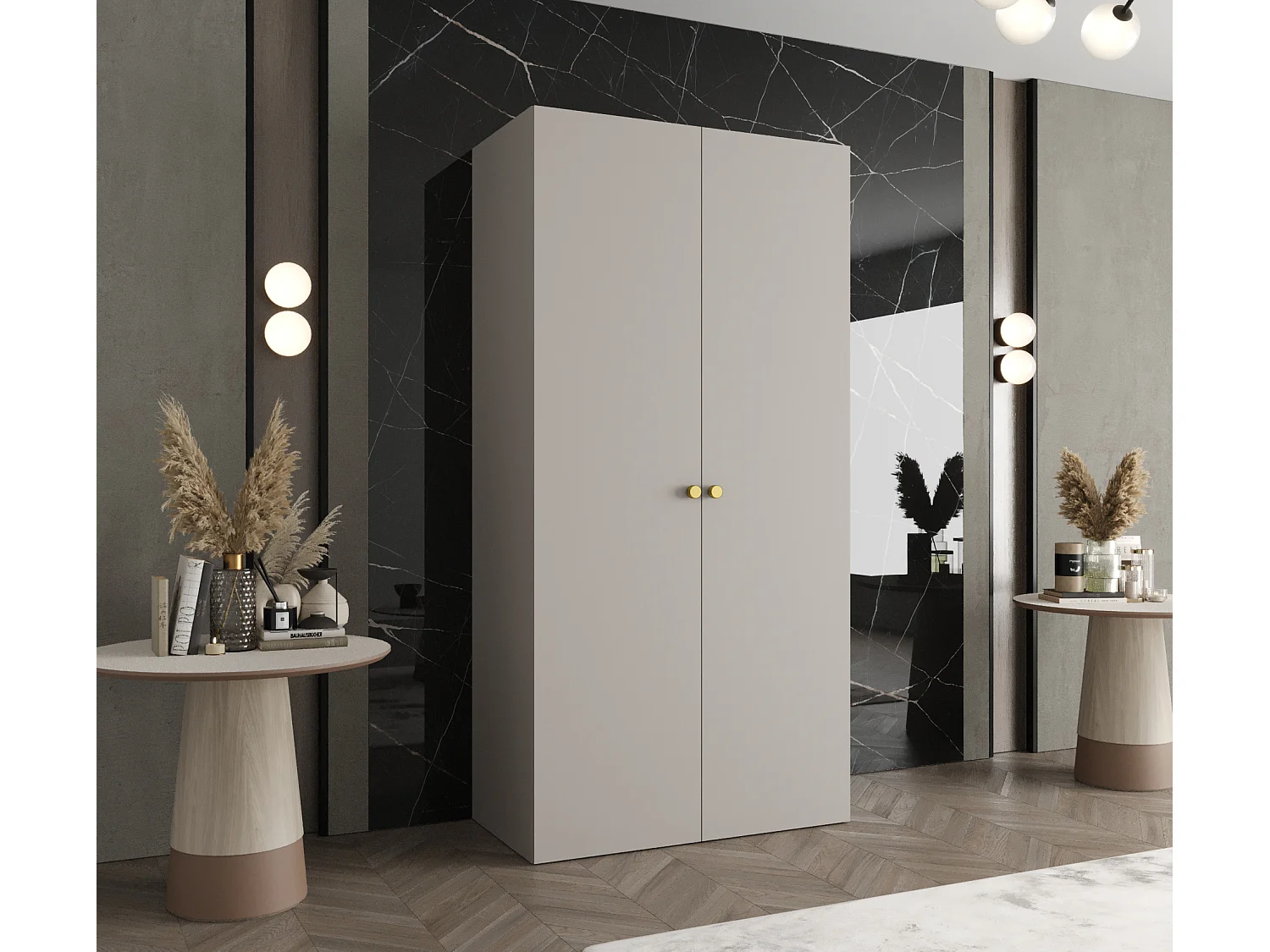 Kleerkast Parma 1 202/100/52 2-deurs (kasjmier)