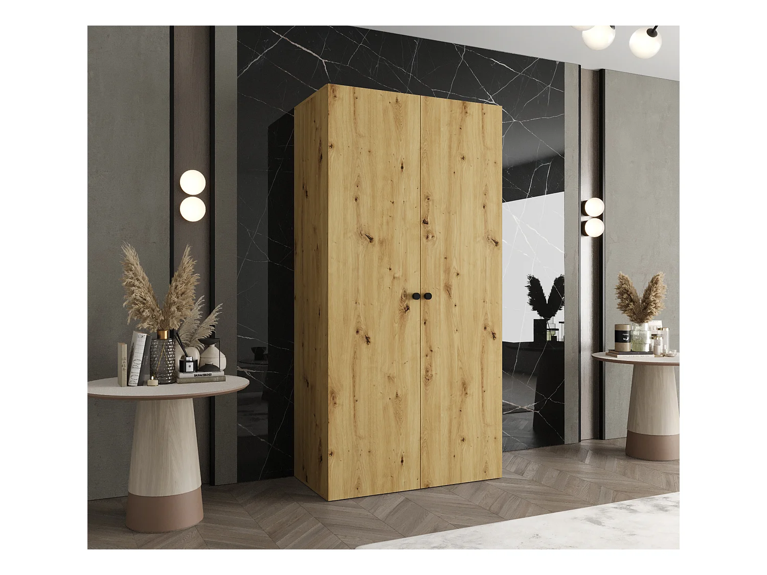 Armoire à portes battantes Parma 1 202/100/52 2 portes (Artisan)