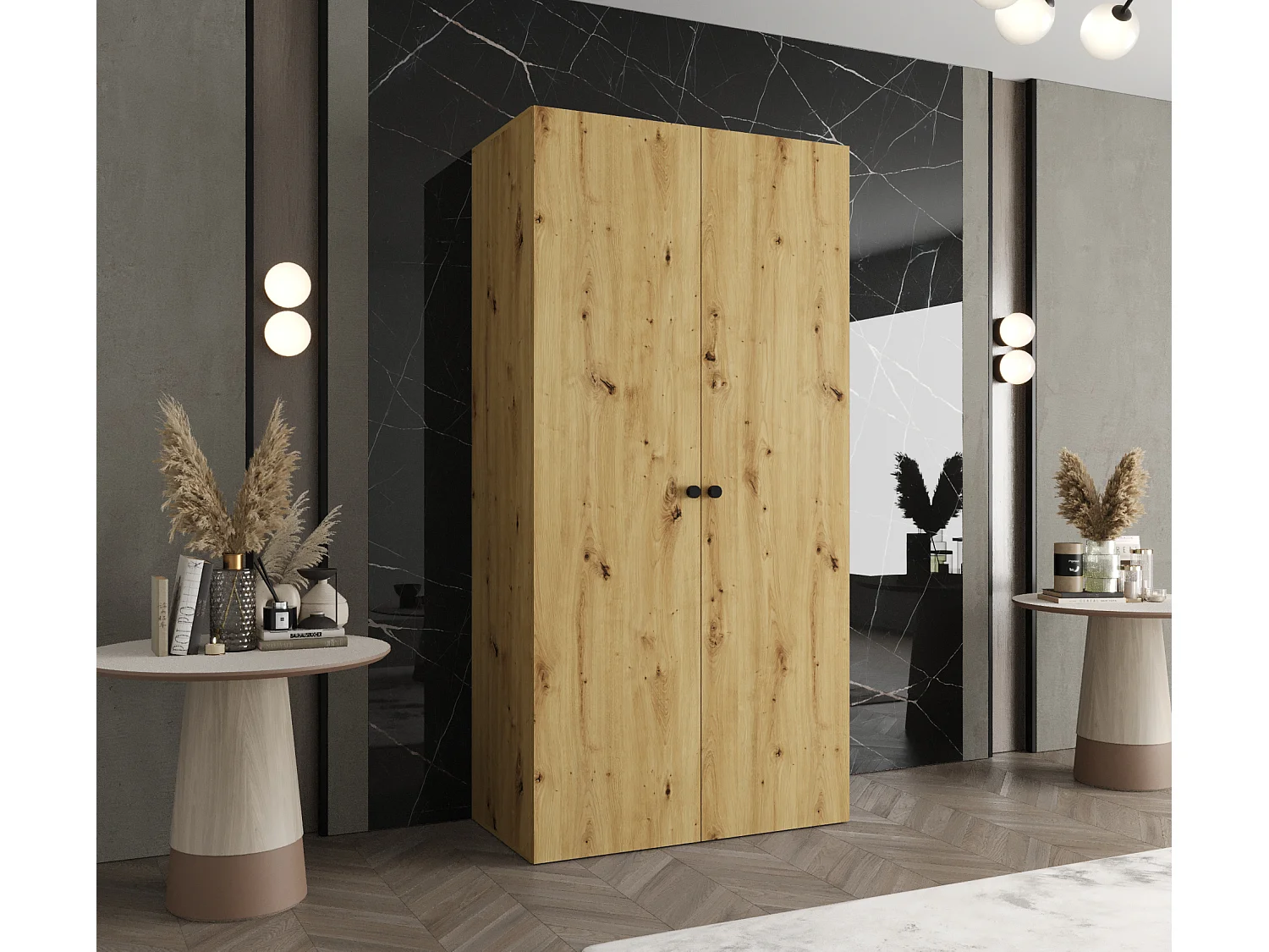 Armoire à portes battantes Parma 1 202/100/52 2 portes (Artisan)