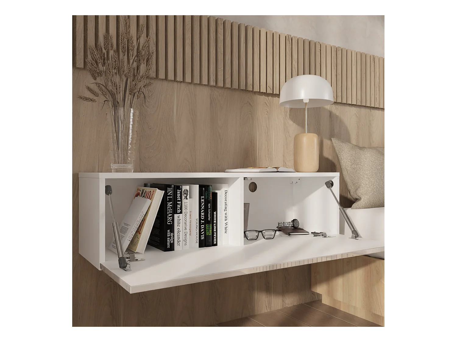 Meuble TV 105 cm 140 cm Banc Télé  Suspendu Banc Télévision Moderne Flottante pour Salon