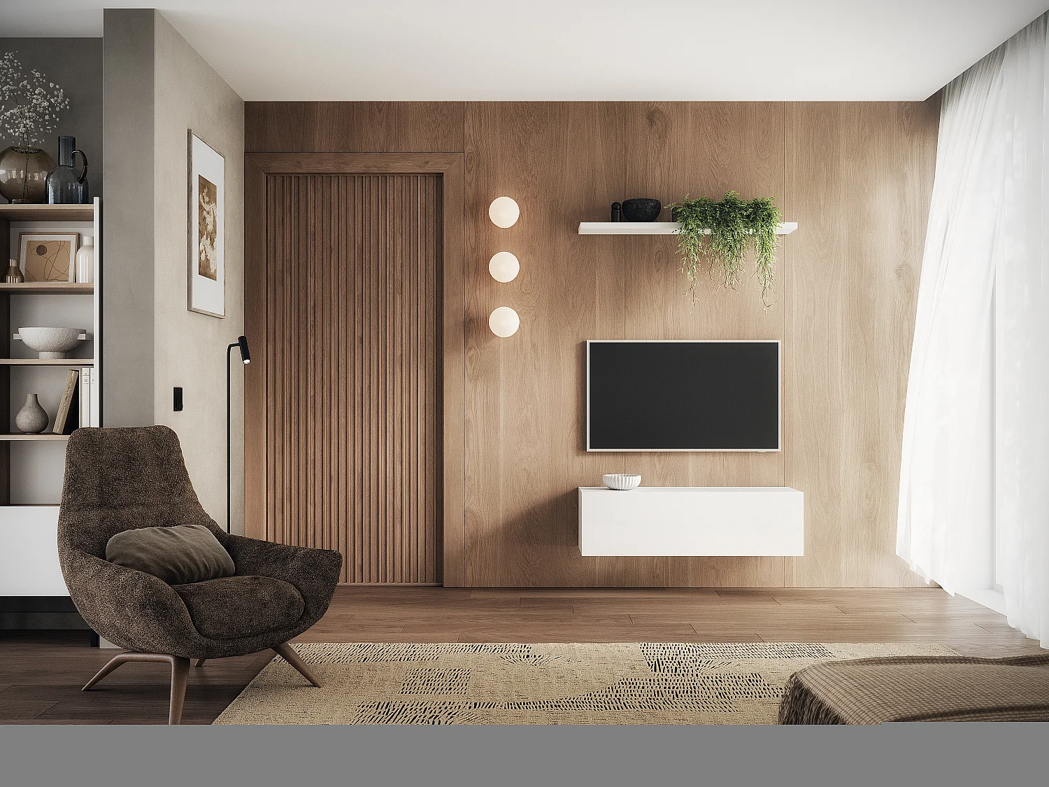 Meuble TV 105 cm 140 cm Banc Télé  Suspendu Banc Télévision Moderne Flottante pour Salon