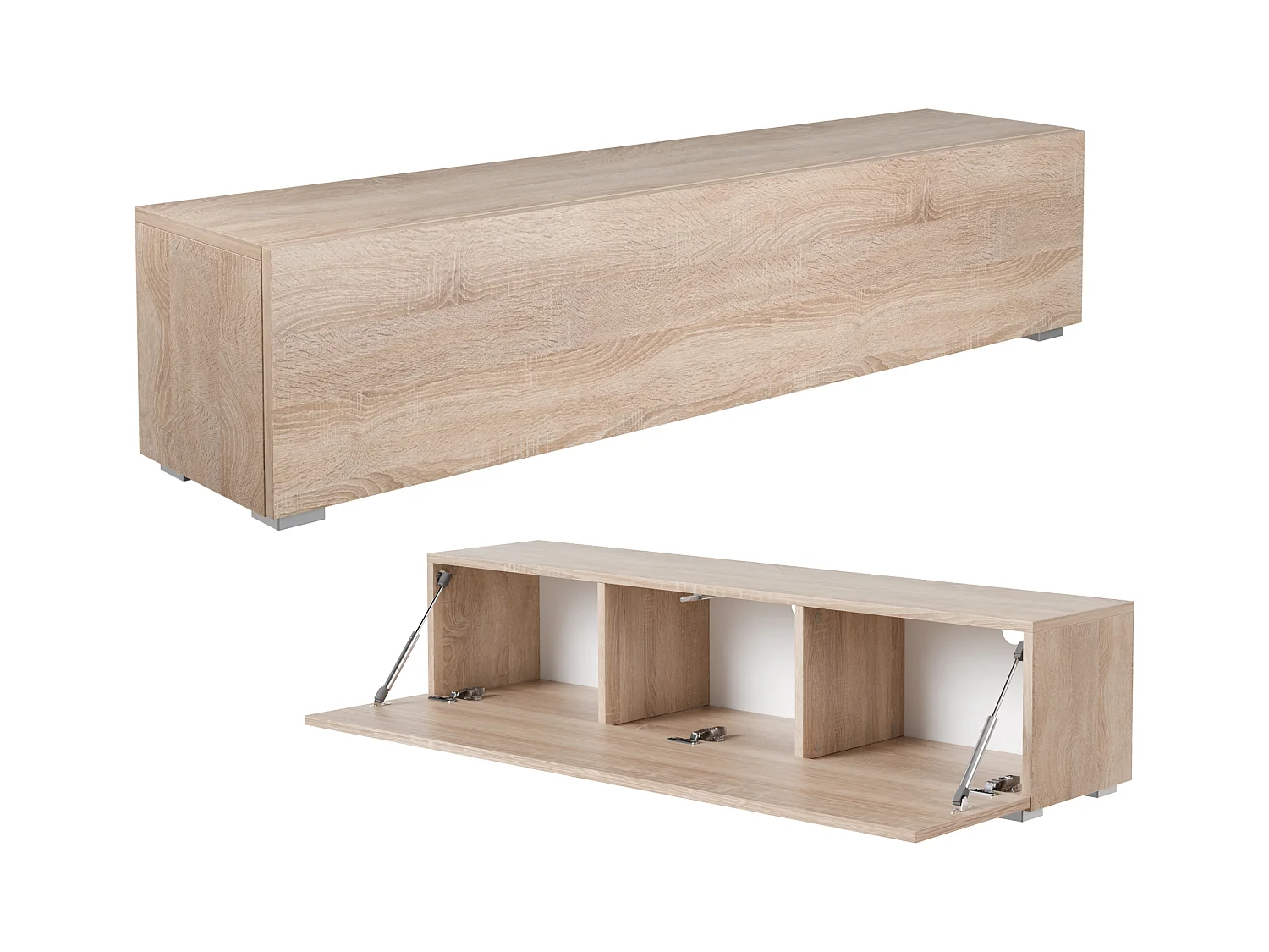 Meuble TV 105 cm 140 cm Banc Télé  Suspendu Banc Télévision Moderne Flottante pour Salon