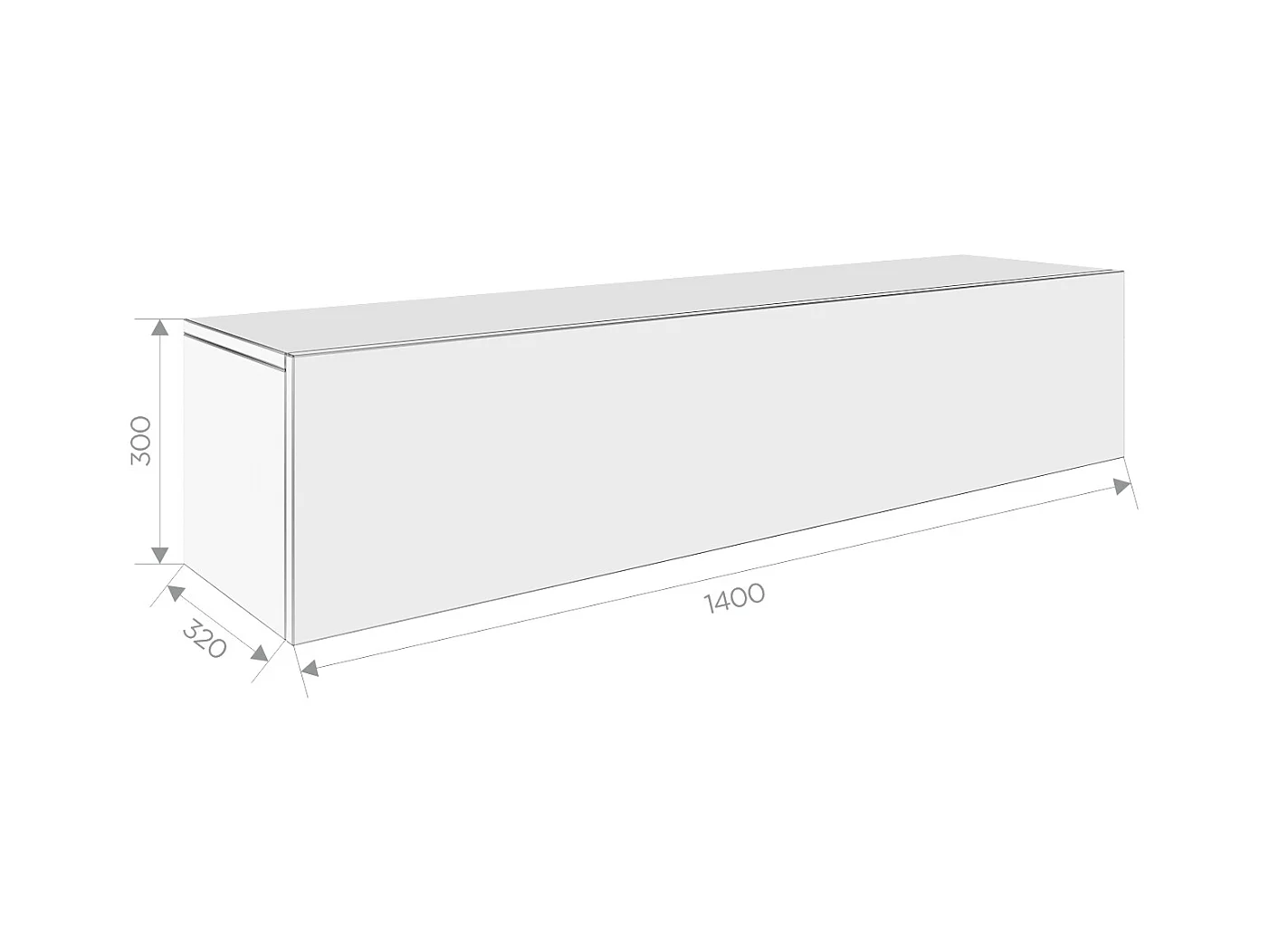 Zwevend TV-meubel 105 cm / 140 cm – Moderne Televisiekast voor de Woonkamer