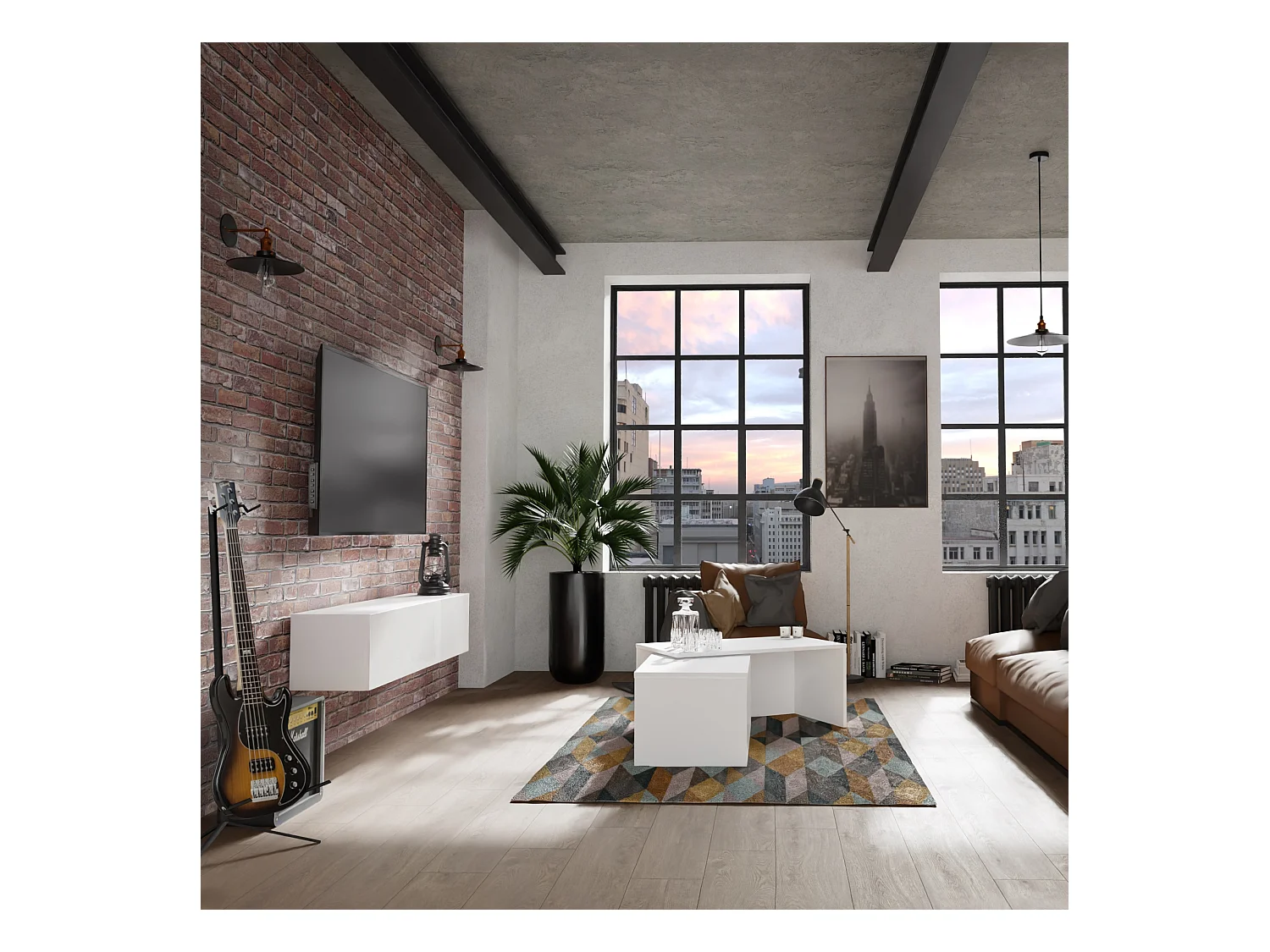 Zwevend TV-meubel 105 cm / 140 cm – Moderne Televisiekast voor de Woonkamer