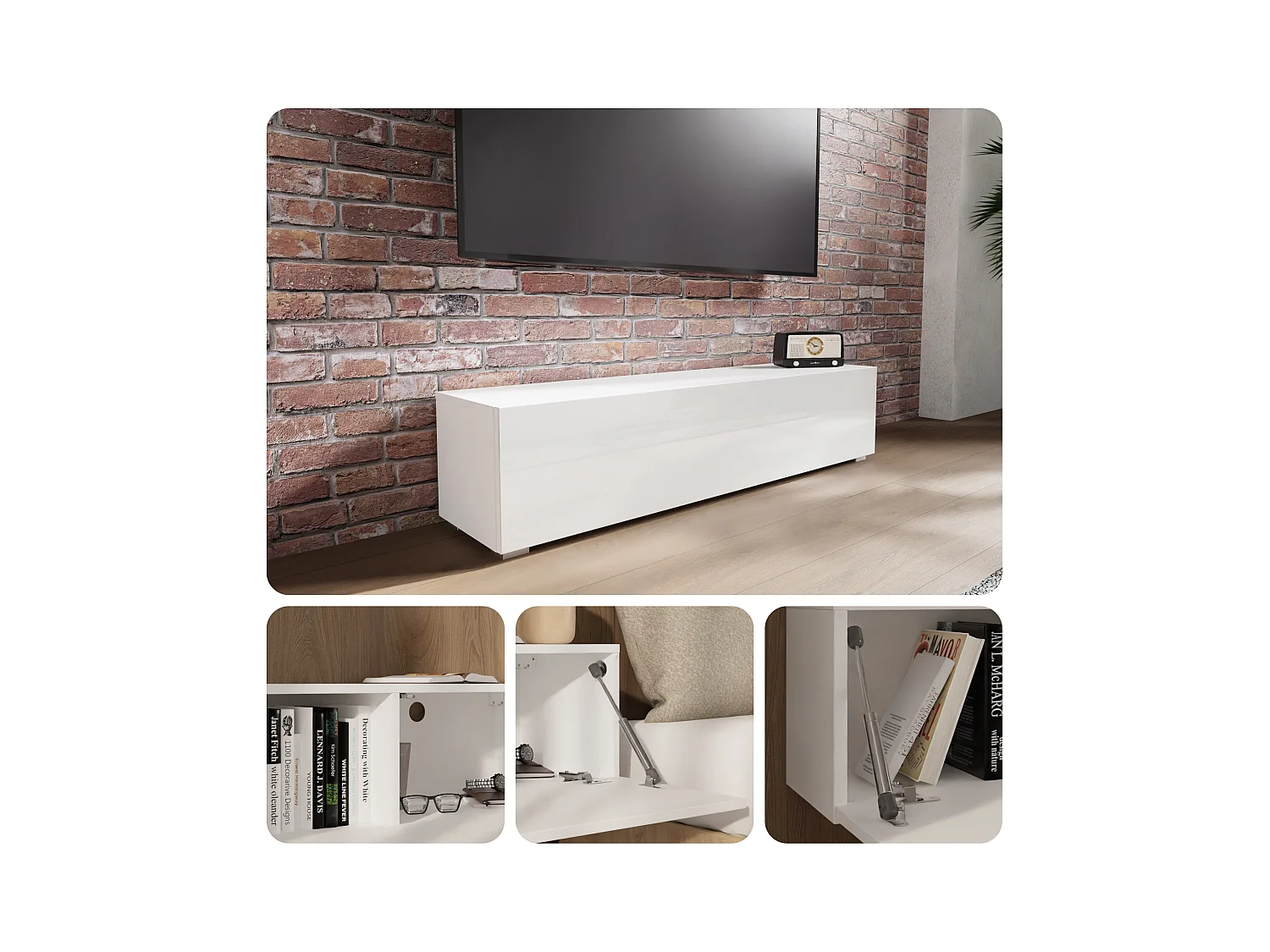 Zwevend TV-meubel 105 cm / 140 cm – Moderne Televisiekast voor de Woonkamer