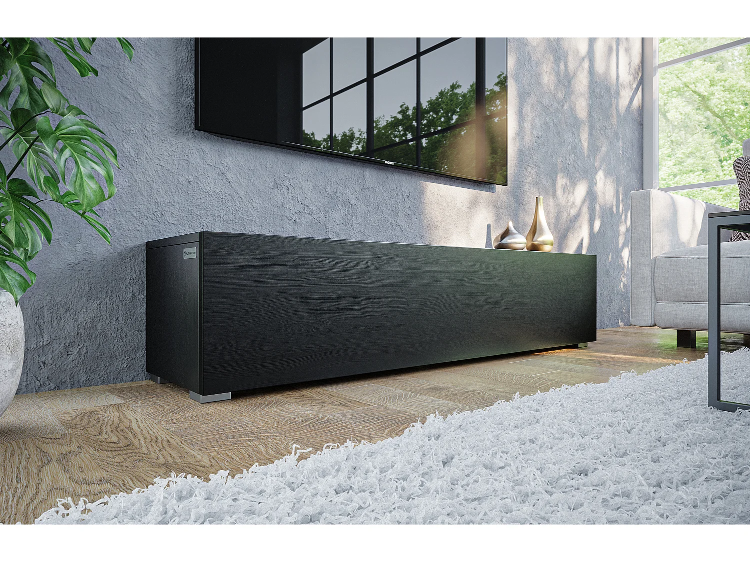 Mueble de TV 105 cm 140 cm Mueble Flotante Moderno para Salón o Pared