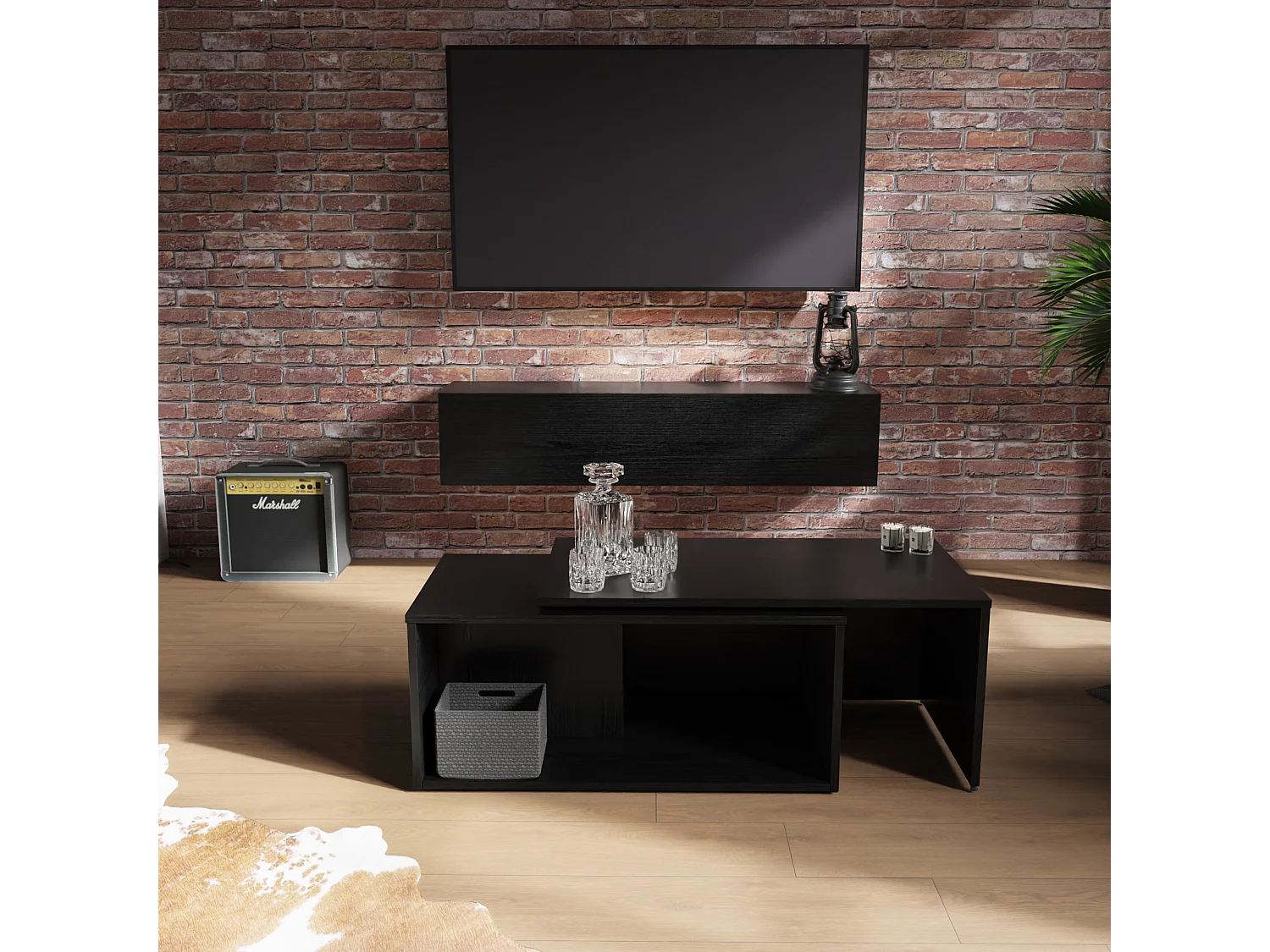Mueble de TV 105 cm 140 cm Mueble Flotante Moderno para Salón o Pared