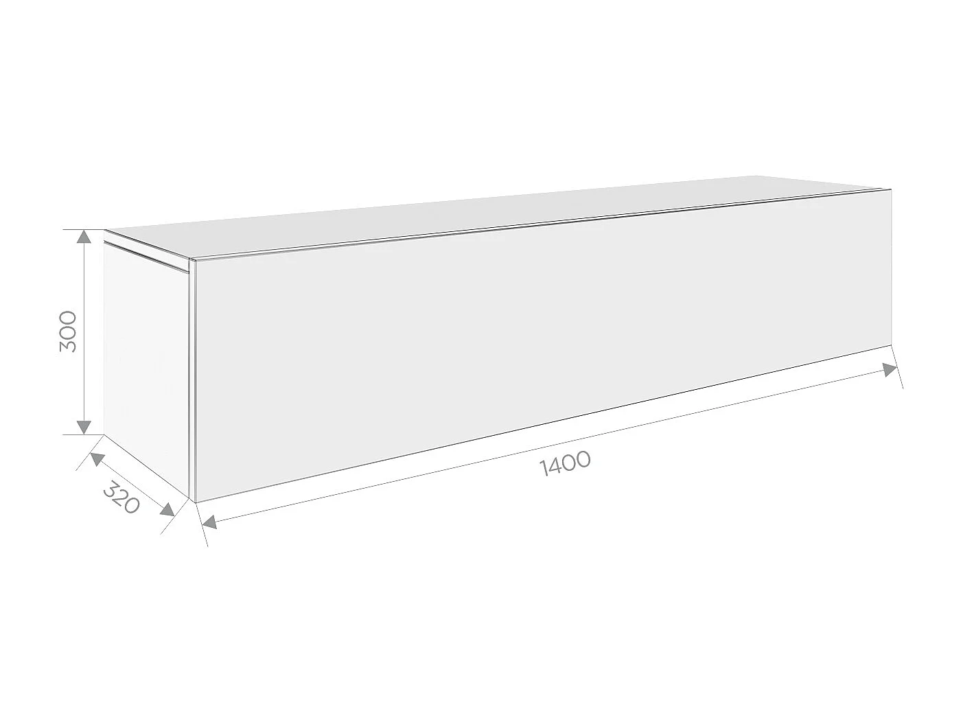 Meuble TV 105 cm 140 cm Banc Télé  Suspendu Banc Télévision Moderne Flottante pour Salon