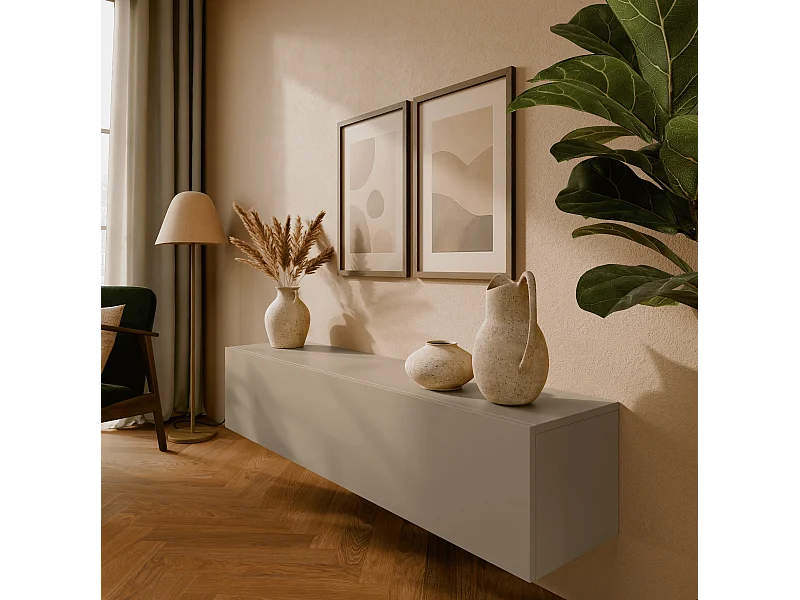 TV-Möbel 105 cm 140 cm Hängendes Fernsehbank Modern für Wohnzimmer