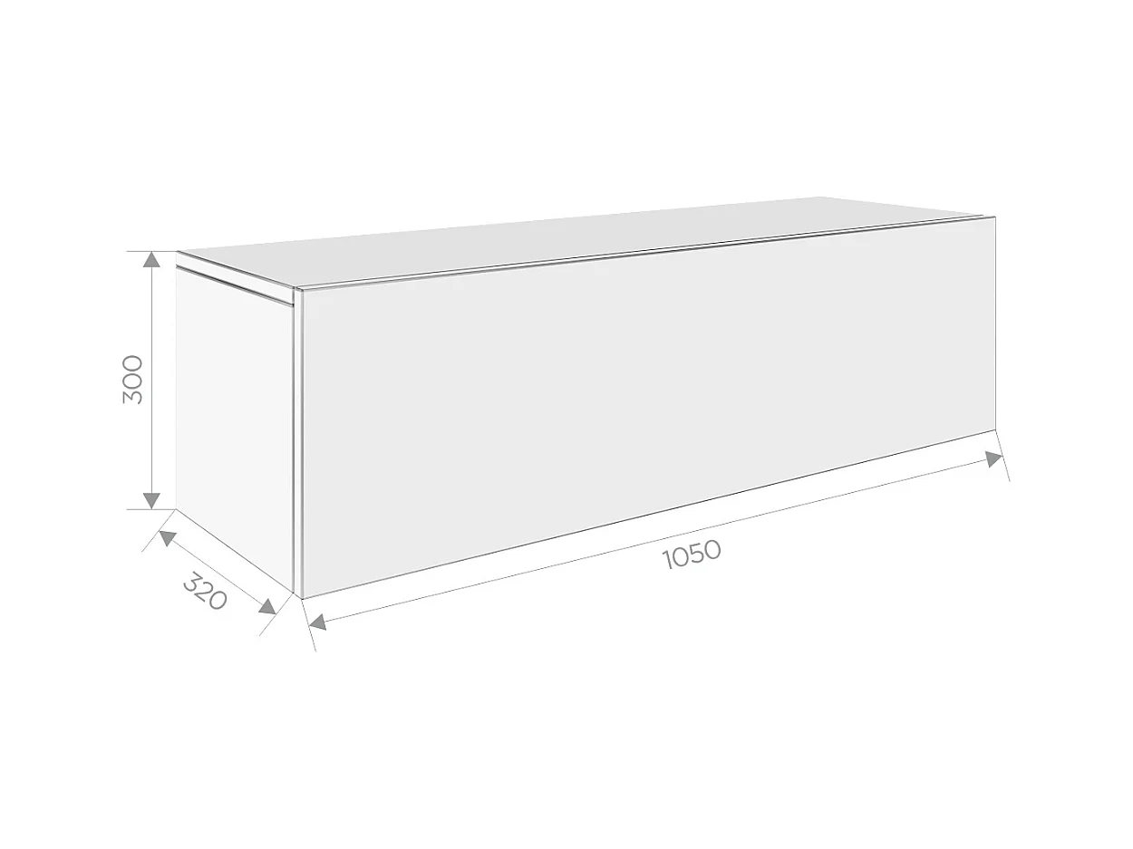Meuble TV 105 cm 140 cm Banc Télé  Suspendu Banc Télévision Moderne Flottante pour Salon