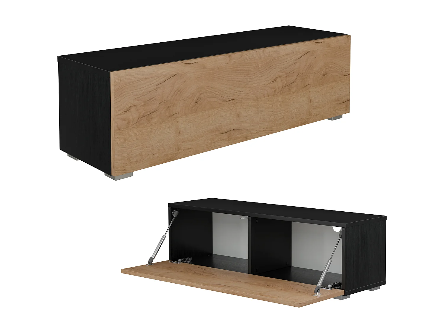 Meuble TV 105 cm 140 cm Banc Télé  Suspendu Banc Télévision Moderne Flottante pour Salon