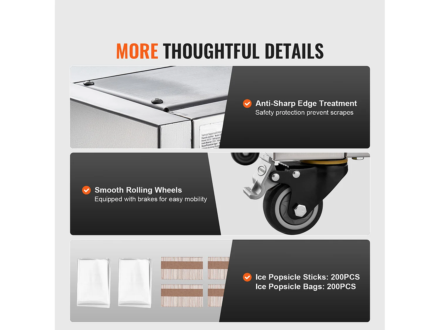 Máquina de Hielo Comercial SucceBuy, Conjunto de 4 Moldes, Máquina de Hielo de 120 Piezas