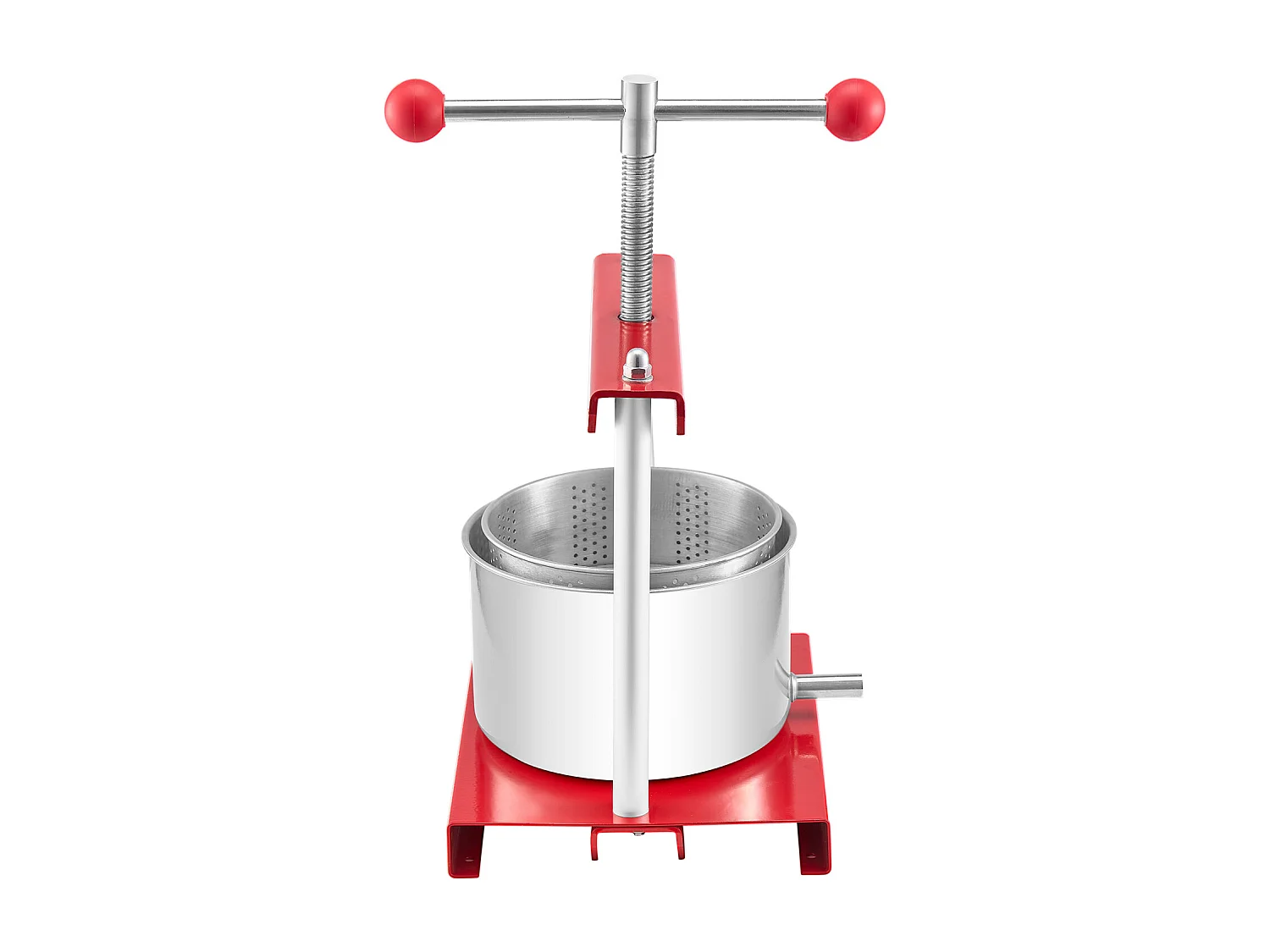 Espremedor de Fruta SucceBuy Prensa Manual de Frutas e Vinho de 3 L em Aço Inoxidável para Fabrico de Cerveja Caseira.