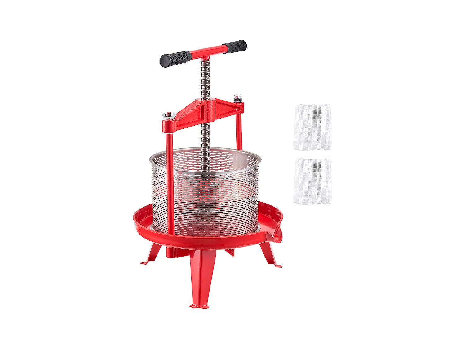 Fruitpers SucceBuy 9 L Roestvrijstalen Handmatige Fruit- en Wijnpers voor het Persen van Sappen.