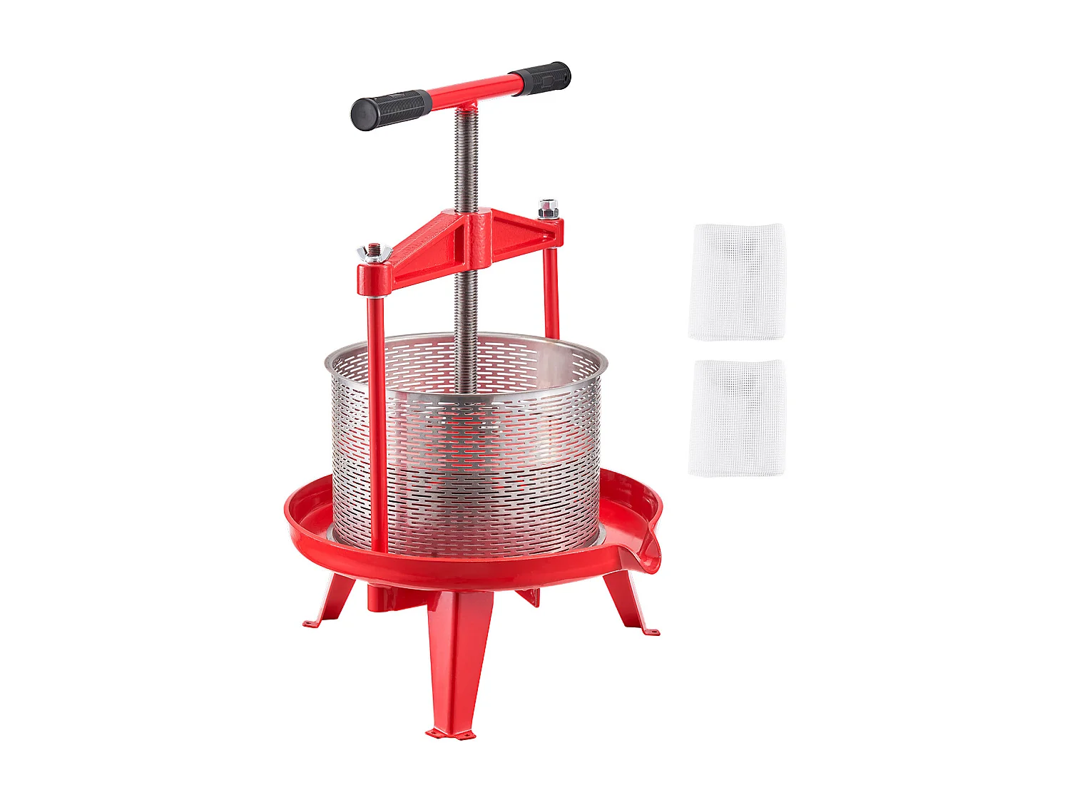 Presse Fruits SucceBuy Presse Manuelle de Fruit et de Vin, Acier Inoxydable de 9L pour la Fabrication de Jus.