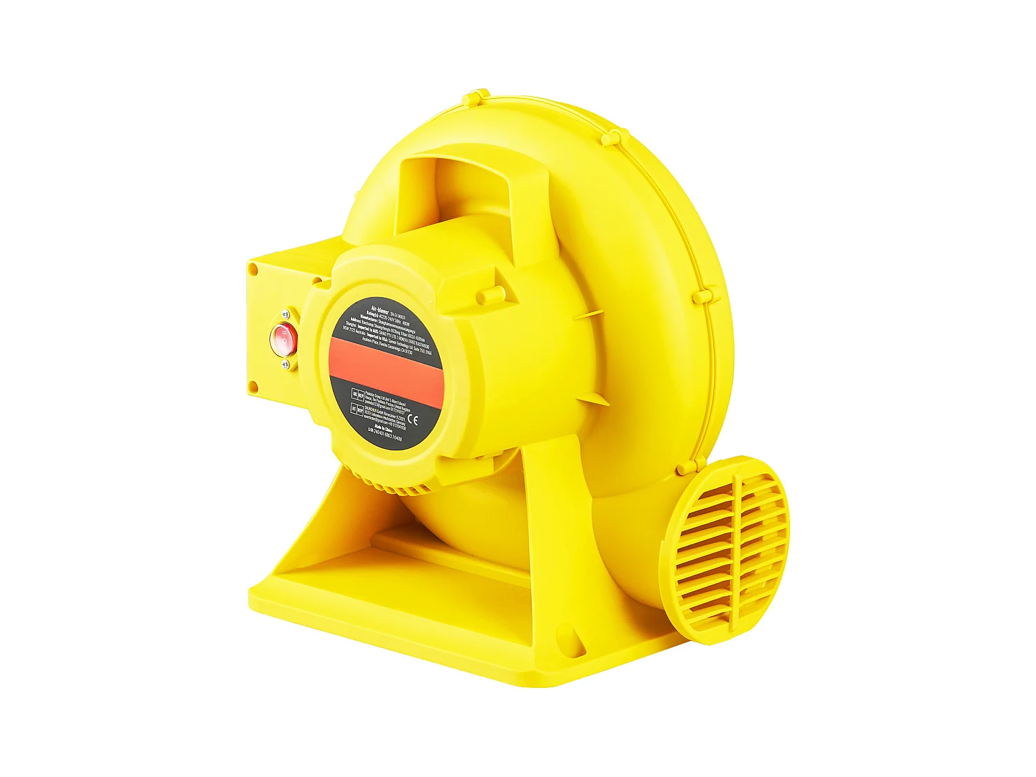 Luftgebläse SucceBuy 450 W für Aufblasburg, 0,6 PS Pumpe, Robuste Luftpumpe, Farbe Gelb
