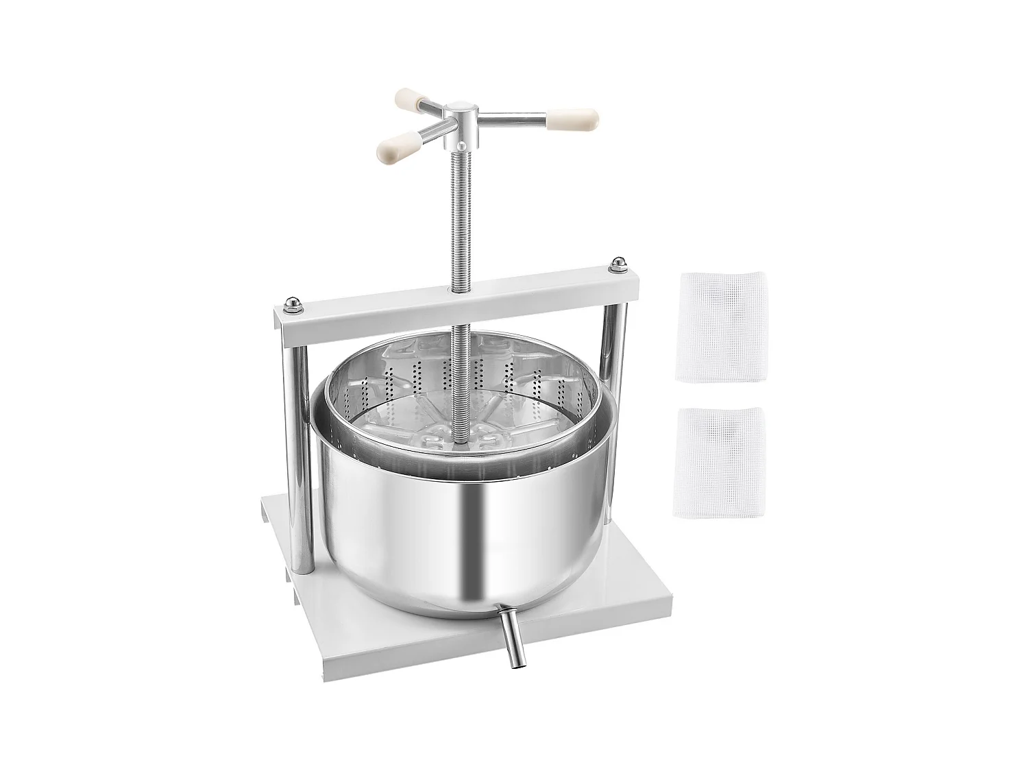 Presse Fruits SucceBuy Presse Manuelle de Vin de Fruit, Acier Inoxydable de 12L pour la Vinification.