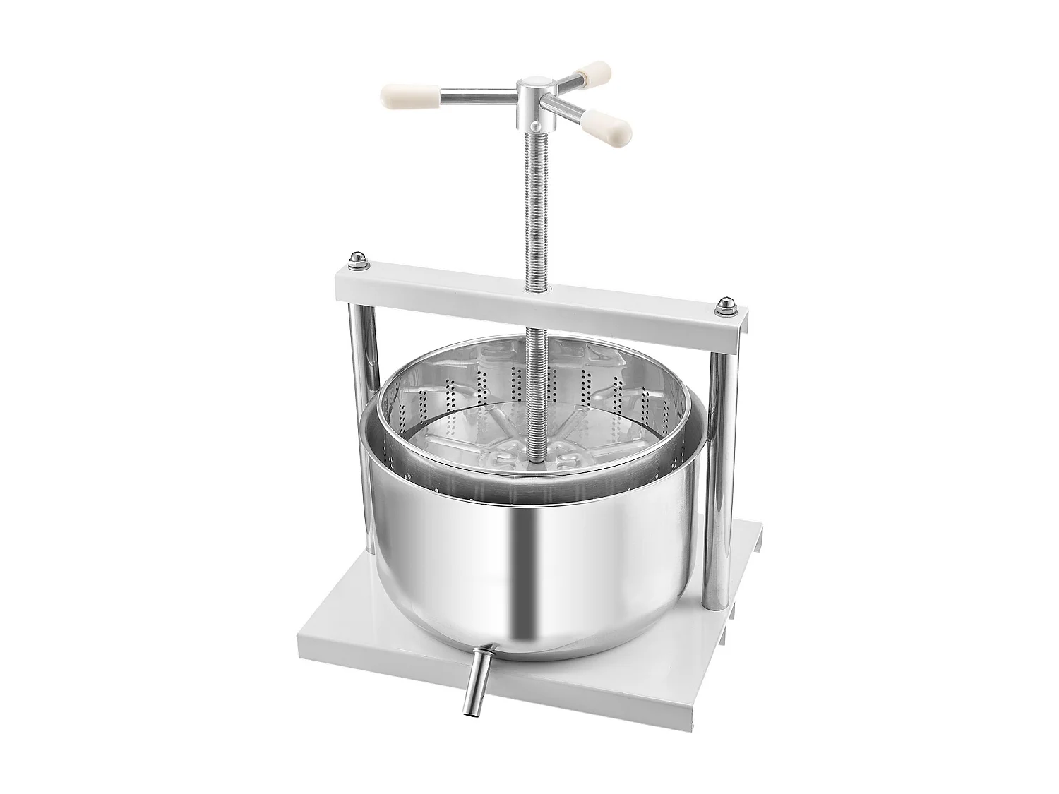 Fruitpers SucceBuy 12 L Roestvrijstalen Handmatige Fruitwijnpers voor Wijnbereiding.