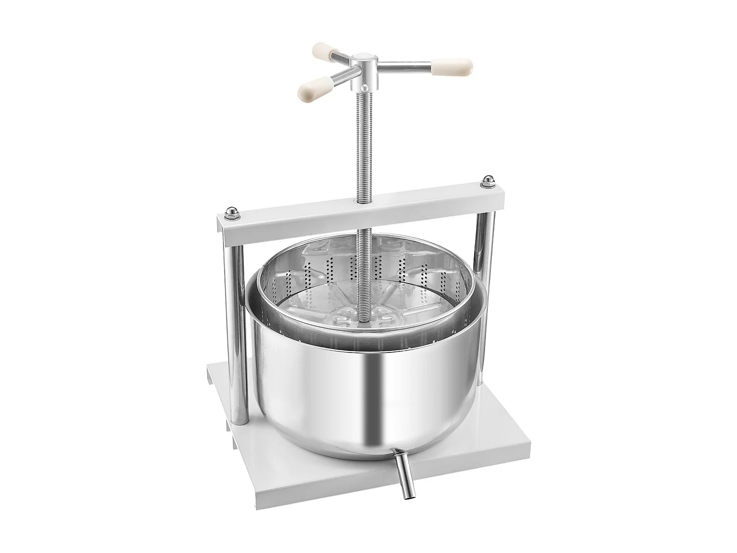 Fruitpers SucceBuy 12 L Roestvrijstalen Handmatige Fruitwijnpers voor Wijnbereiding.