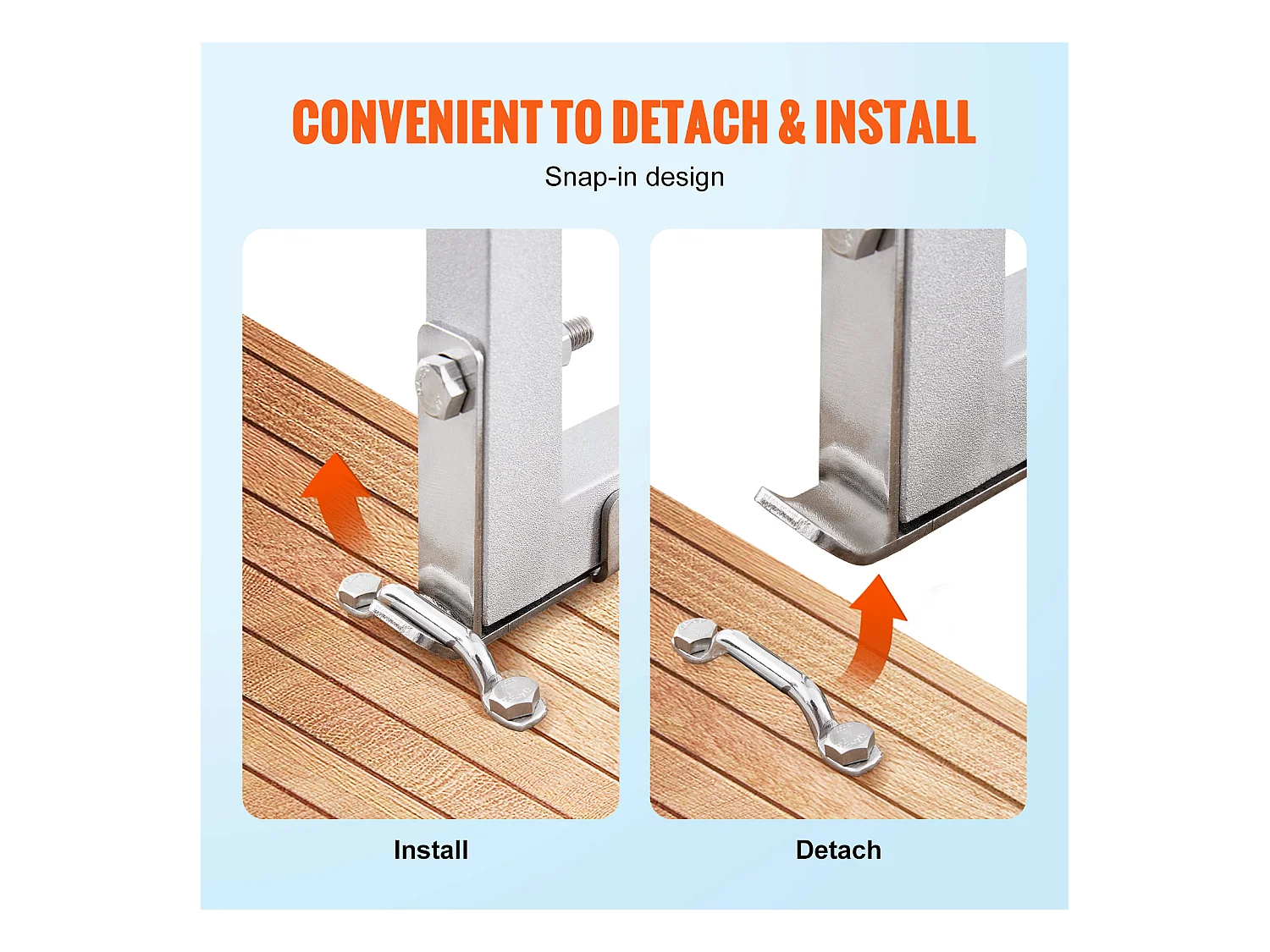 Échelle de Piscine, Échelle de Bain SucceBuy, Capacité de Charge de 226 kg, Amovible 4 Marches, en Aluminium