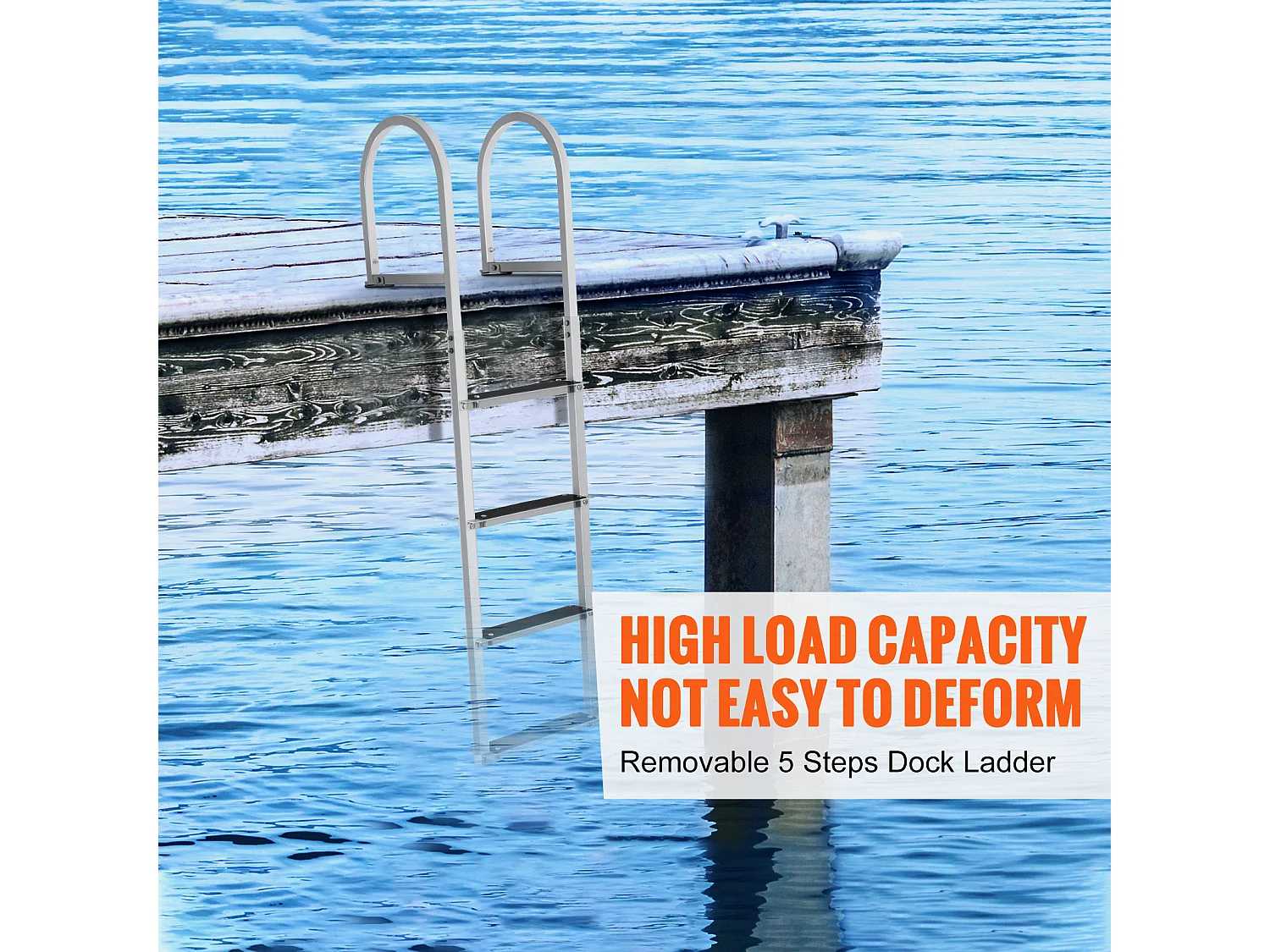 Échelle de Piscine, Échelle de Bain SucceBuy, Capacité de Charge de 226 kg, Amovible 4 Marches, en Aluminium