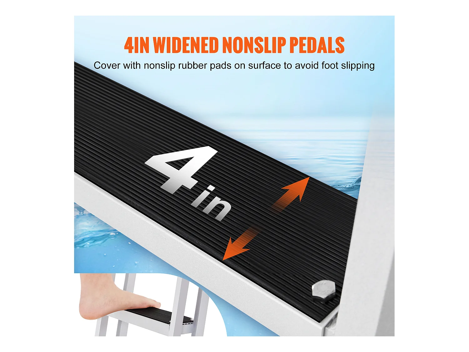 Échelle de Piscine, Bain SucceBuy Capacité de Charge de 159 kg, 610 x 455 x 1825 mm pour Bateaux