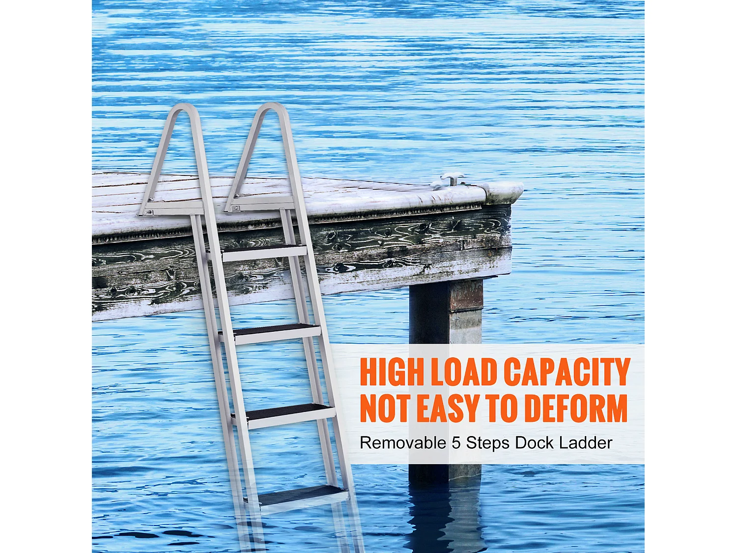 Échelle de Piscine, Bain SucceBuy Capacité de Charge de 159 kg, 610 x 455 x 1825 mm pour Bateaux
