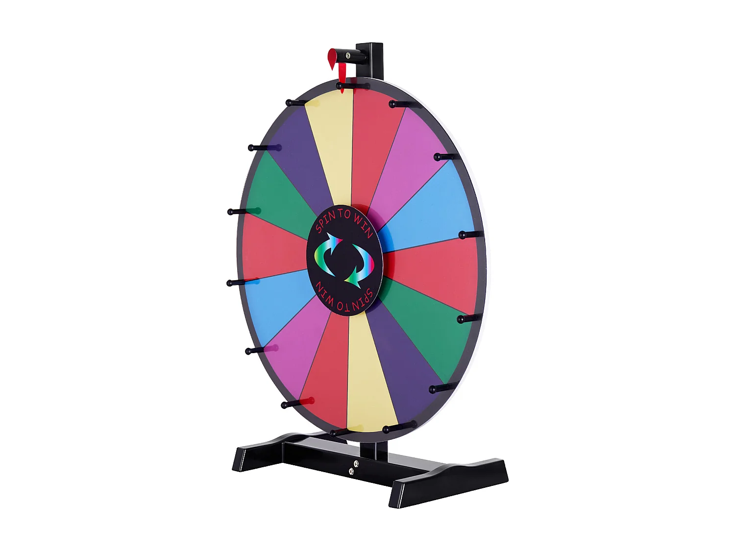 Roue de Prix Rotative, SucceBuy Roue de Prix Rotative 60 cm avec 14 Emplacements pour Table de Jeu pour Salon Professionnel et Carnaval