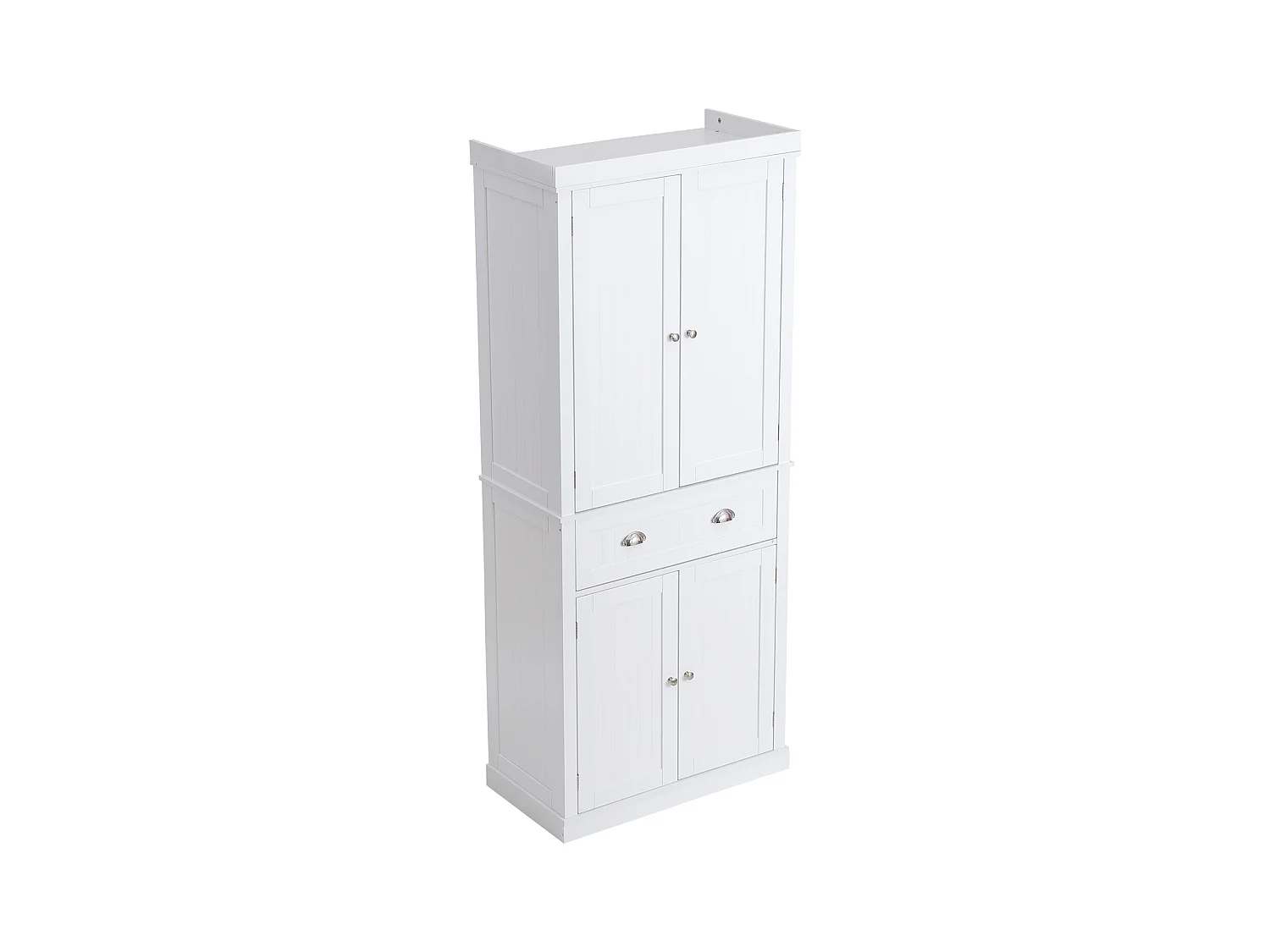 Armoire SucceBuy de Garde-Manger de Cuisine 183cm, 4 Portes, 3 Tablettes Réglables, Rangement, Conçue pour les Grandes Familles et les Restaurants