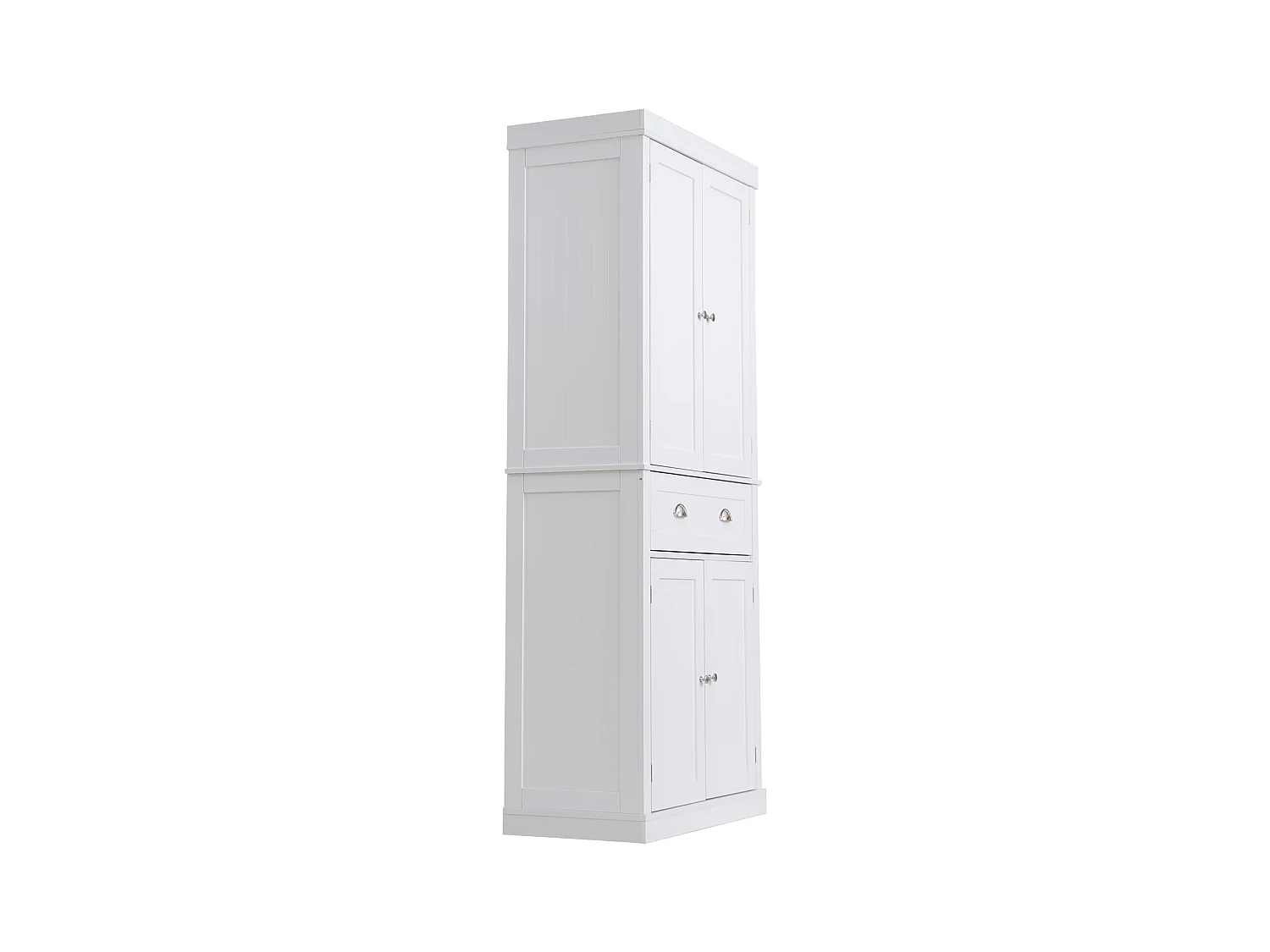 Armoire SucceBuy de Garde-Manger de Cuisine 183cm, 4 Portes, 3 Tablettes Réglables, Rangement, Conçue pour les Grandes Familles et les Restaurants