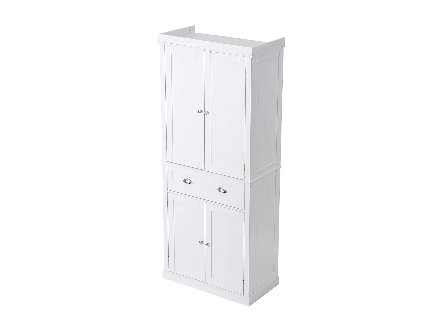 Armoire SucceBuy de Garde-Manger de Cuisine 183cm, 4 Portes, 3 Tablettes Réglables, Rangement, Conçue pour les Grandes Familles et les Restaurants