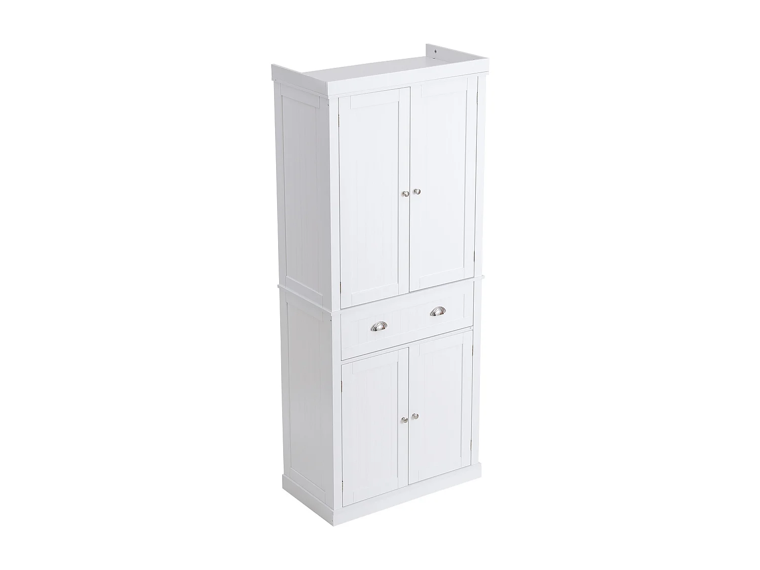 Armoire SucceBuy de Garde-Manger de Cuisine 183cm, 4 Portes, 3 Tablettes Réglables, Rangement, Conçue pour les Grandes Familles et les Restaurants