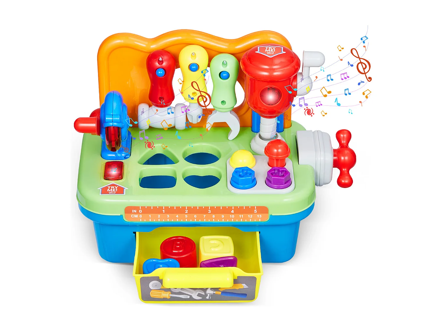 Werkbank-Spielzeug, SucceBuy Werkbank-Spielzeug mit Musik und Motorik für Kinder ab 2 Jahren