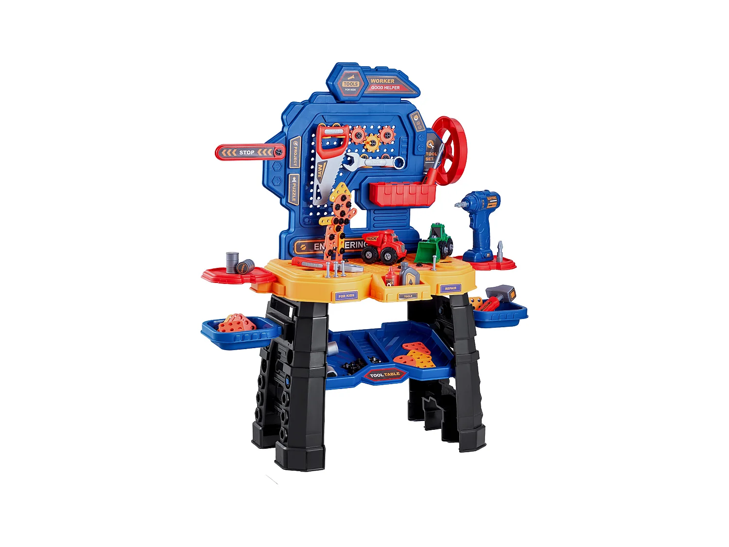 Werkbank Speelgoed, SucceBuy Kinderwerkbank met 181-delige Speelgoedset voor Kinderen vanaf 3 Jaar