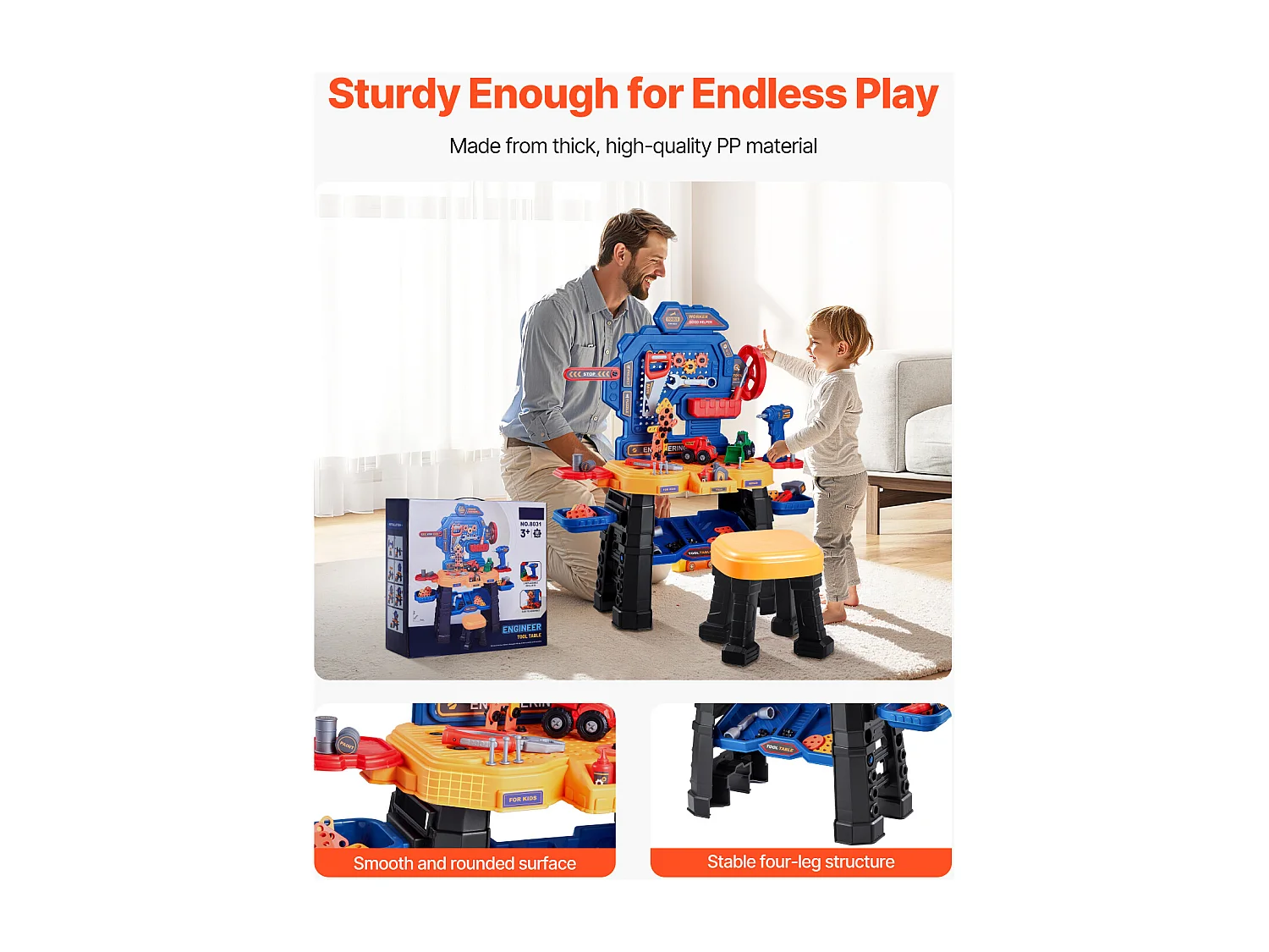 Jouet d'Établi, SucceBuy Établi pour Enfants avec Ensemble de Jouets de 181 Pièces pour les Enfants de 3 Ans et Plus