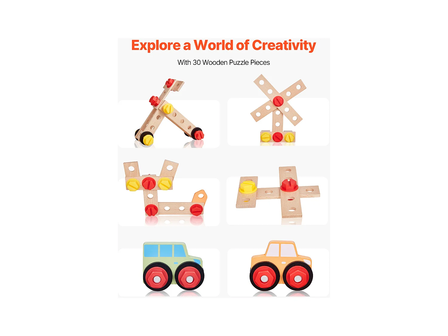 Jouet d'Établi, SucceBuy Établi en Bois pour Enfants avec 62 Pièces et Outils Réalistes