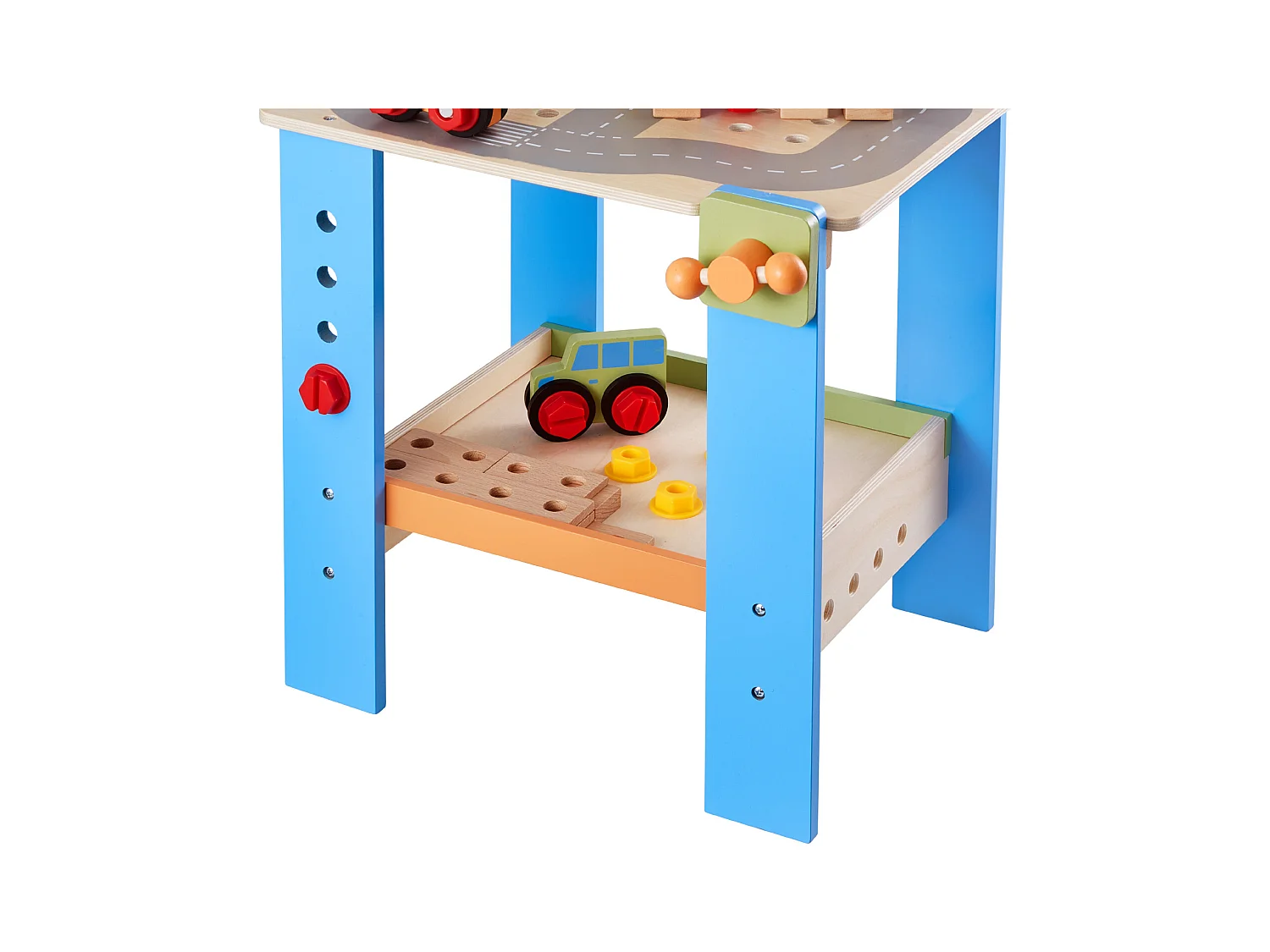 Jouet d'Établi, SucceBuy Établi en Bois pour Enfants avec 62 Pièces et Outils Réalistes