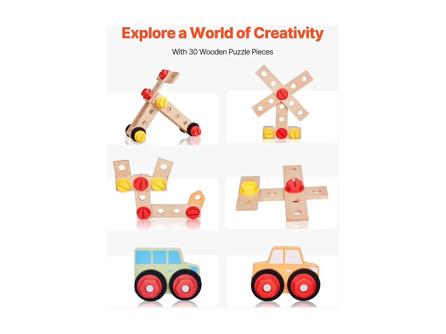 Jouet d'Établi, SucceBuy Établi en Bois pour Enfants avec 62 Pièces et Outils Réalistes