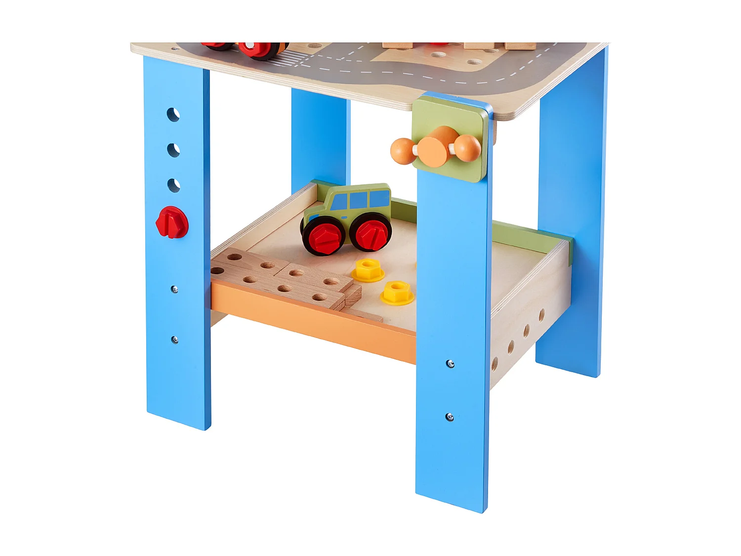 Jouet d'Établi, SucceBuy Établi en Bois pour Enfants avec 62 Pièces et Outils Réalistes