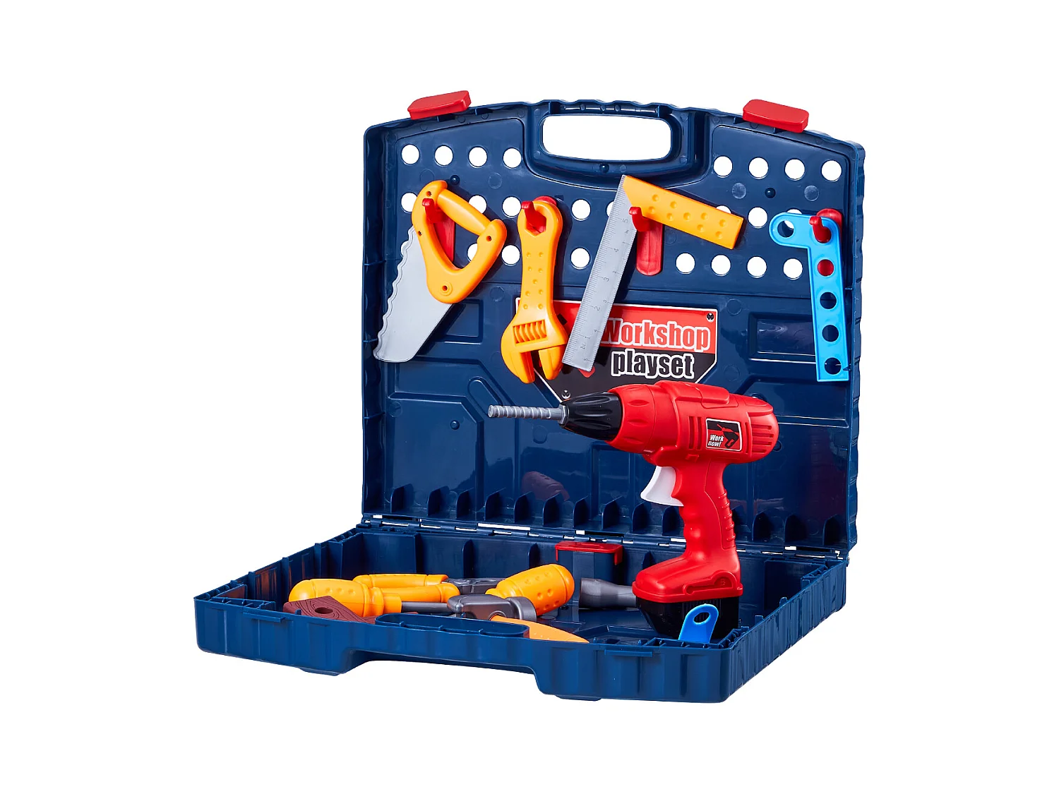 Werkbank Speelgoed, SucceBuy Kids DIY Werkbank met 56 Onderdelen en Realistische Speelgoedboor