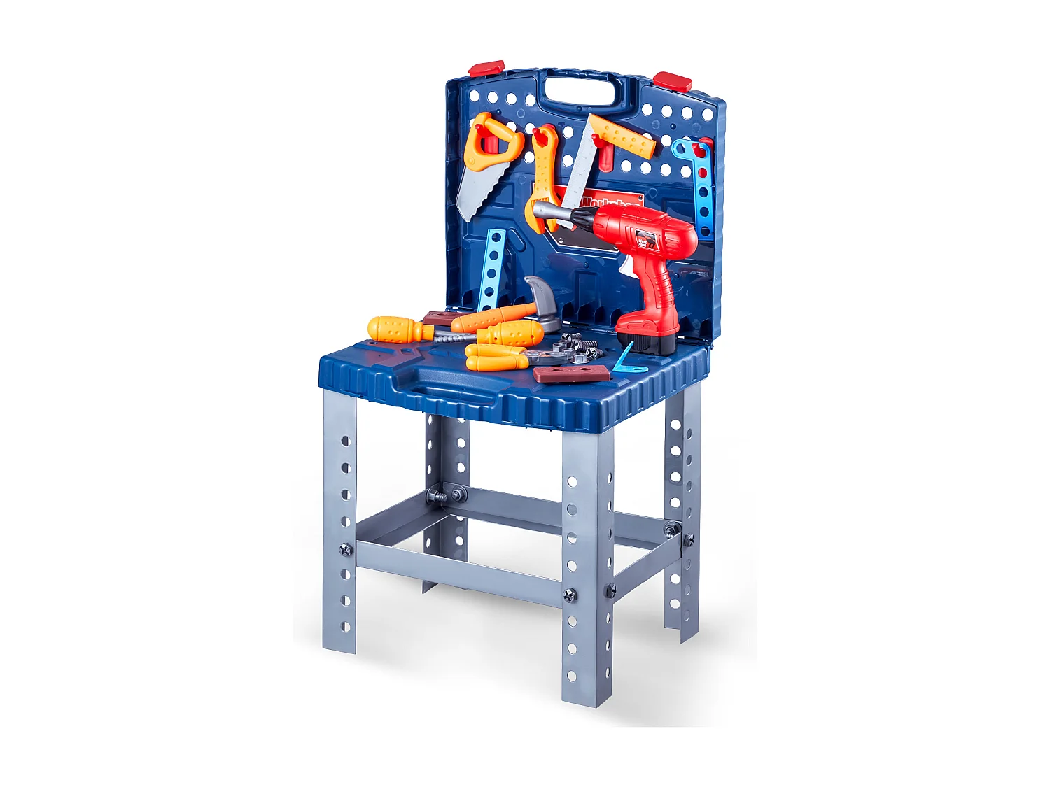 Jouet d'Établi, SucceBuy Établi de Bricolage pour Enfants avec 56 Pièces et Perceuse Jouet Réaliste