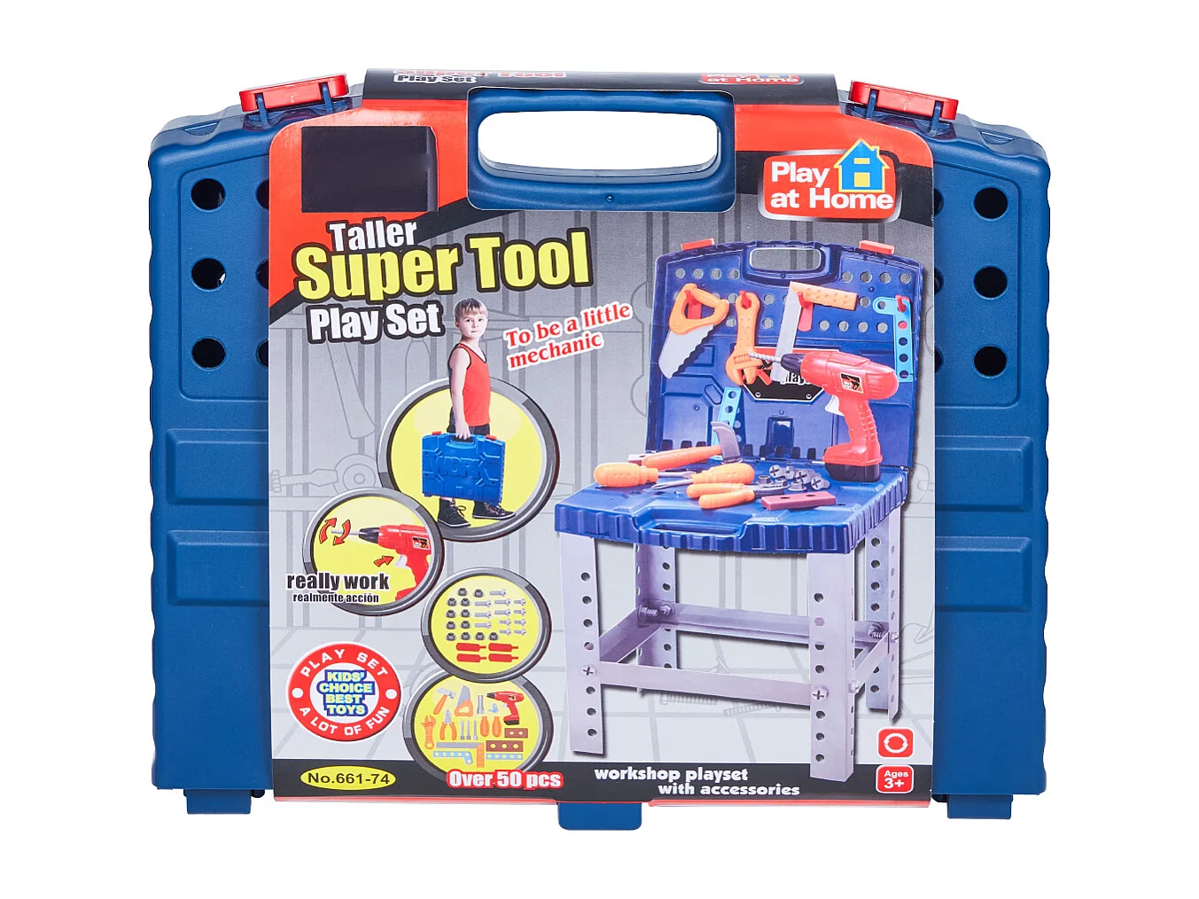 Jouet d'Établi, SucceBuy Établi de Bricolage pour Enfants avec 56 Pièces et Perceuse Jouet Réaliste