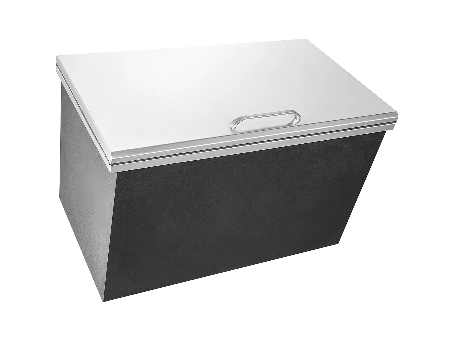 Seau à Glace SucceBuy 78,37 L 61x51x38 cm, Glacière Drop-in en Acier Inoxydable, avec Couvercle à Charnière, pour la Cuisine Extérieure