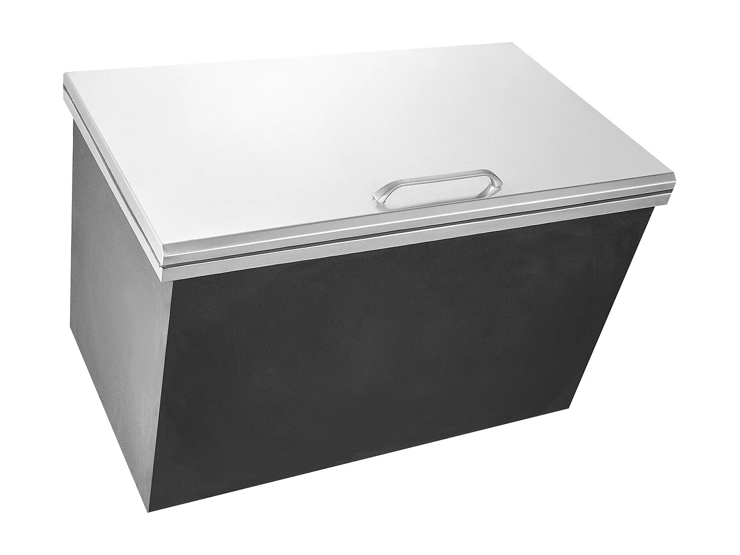 Seau à Glace SucceBuy 78,37 L 61x51x38 cm, Glacière Drop-in en Acier Inoxydable, avec Couvercle à Charnière, pour la Cuisine Extérieure