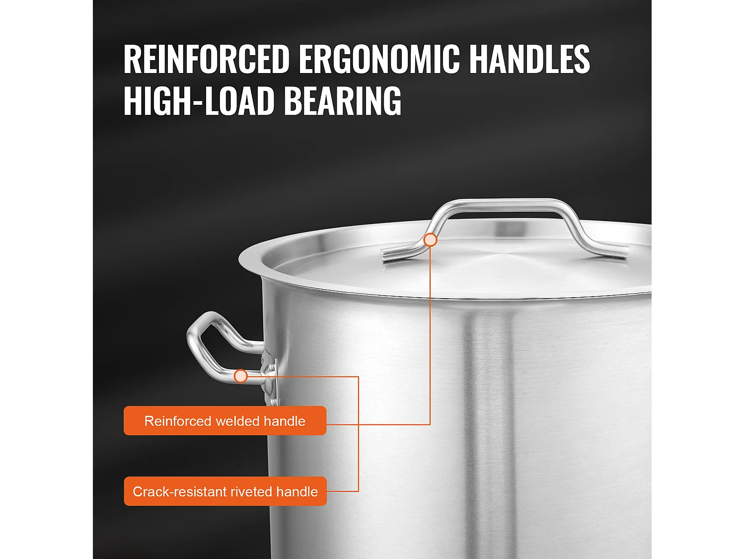 Marmite en Acier Inoxydable SucceBuy de 42 L avec Passoire et Couvercle pour la Cuisson, Parfaite pour Préparations Culinaires et Événements