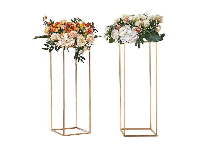 Supporto per Fiori SucceBuy Set di 2 Supporti Per Fiori da Matrimonio Alti 80 cm, Laminato Acrilico, Espositore per Fiori