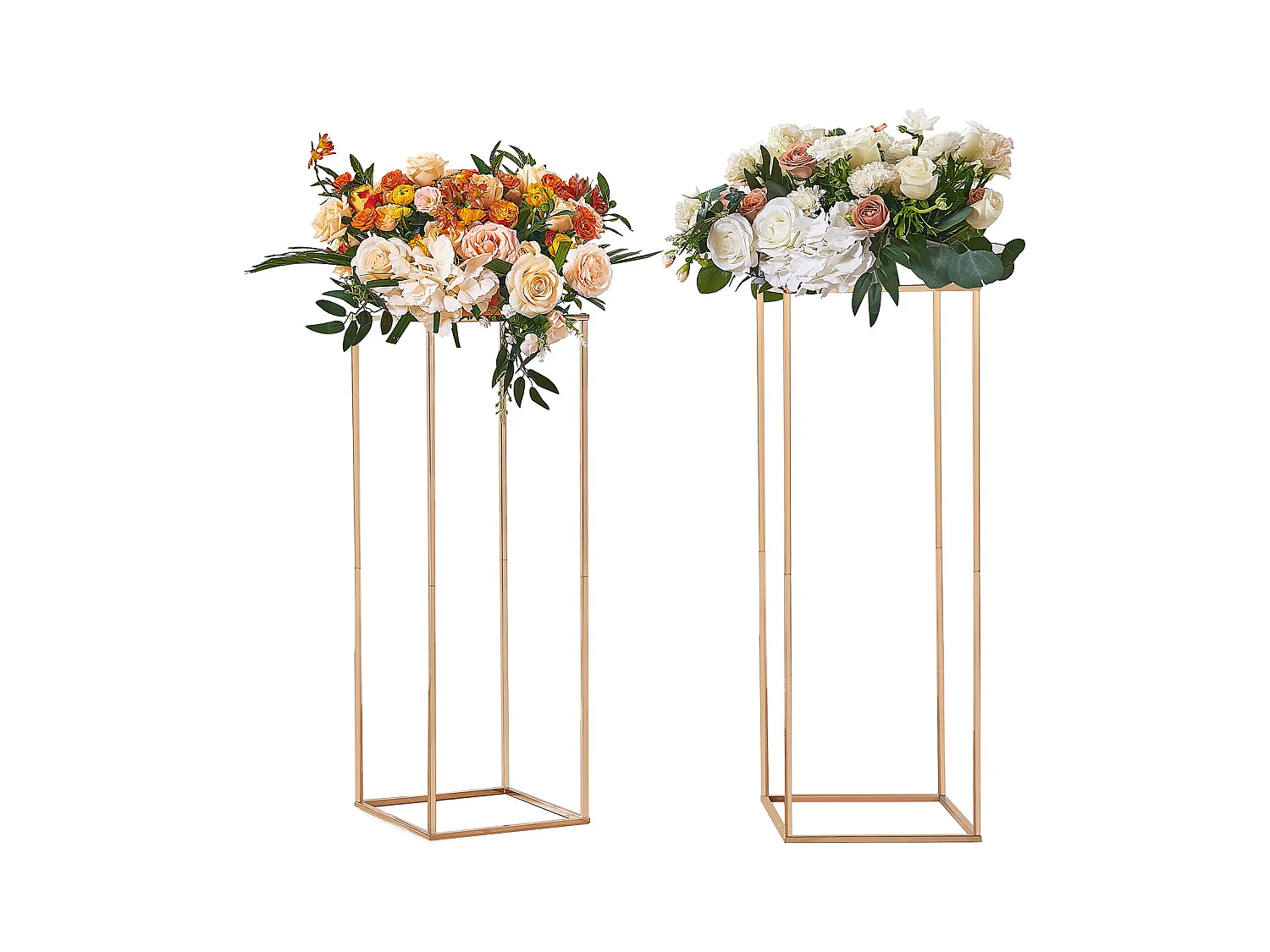 Soporte de Flores SucceBuy Juego de 2 Soportes para Flores de Boda de 80 cm de Alto, Laminado Acrílico, Exhibidor de Flores